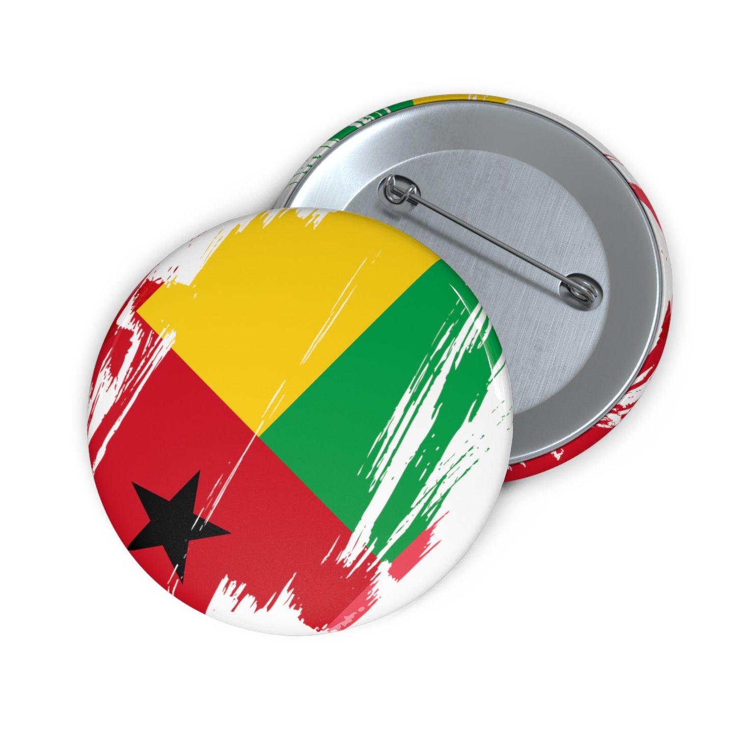 Guinea Flag Pin Button - Custom Pinback, Patriotic Campaign Buttons, Personalized Birthday Pins, Collectible Badge, Metal Pin