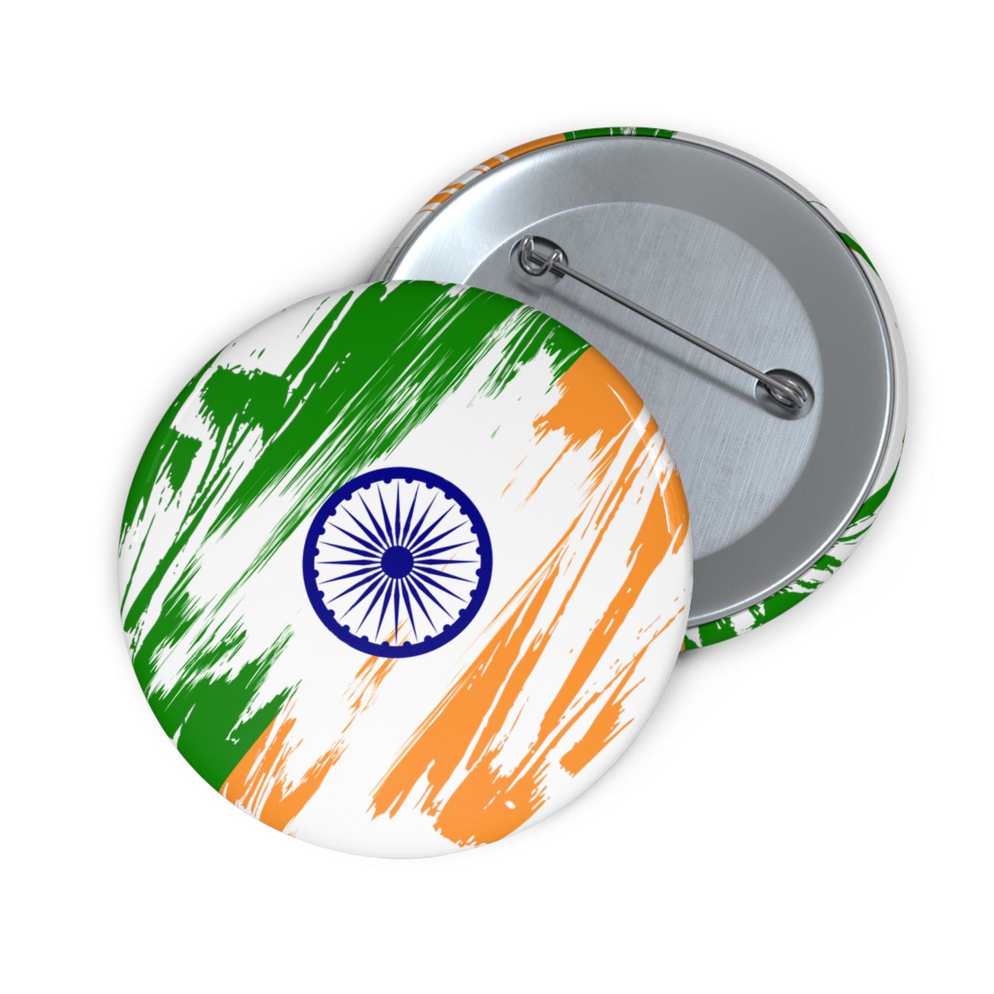 India Flag Pin Button - Custom Pinback, Patriotic Campaign Buttons, Personalized Birthday Pins, Collectible Badge, Metal Pin