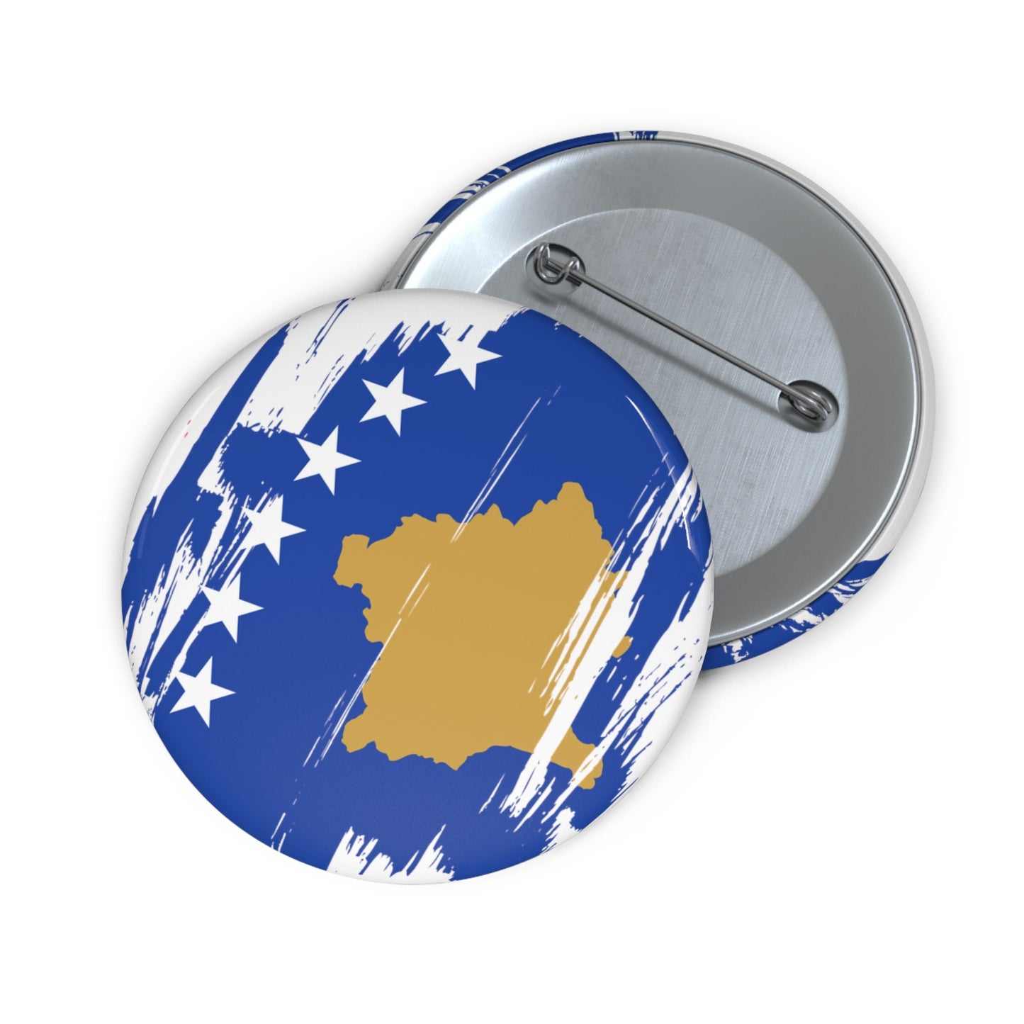 Kosovo Flag Pin Button - Custom Pinback, Patriotic Campaign Buttons, Personalized Birthday Pins, Collectible Badge, Metal Pin