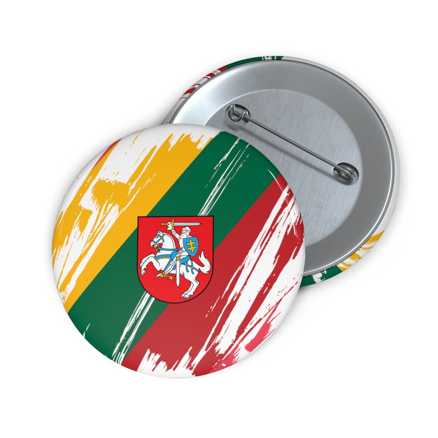 Lithuania Flag Pin Button - Custom Pinback, Patriotic Campaign Buttons, Personalized Birthday Pins, Collectible Badge, Metal Pin