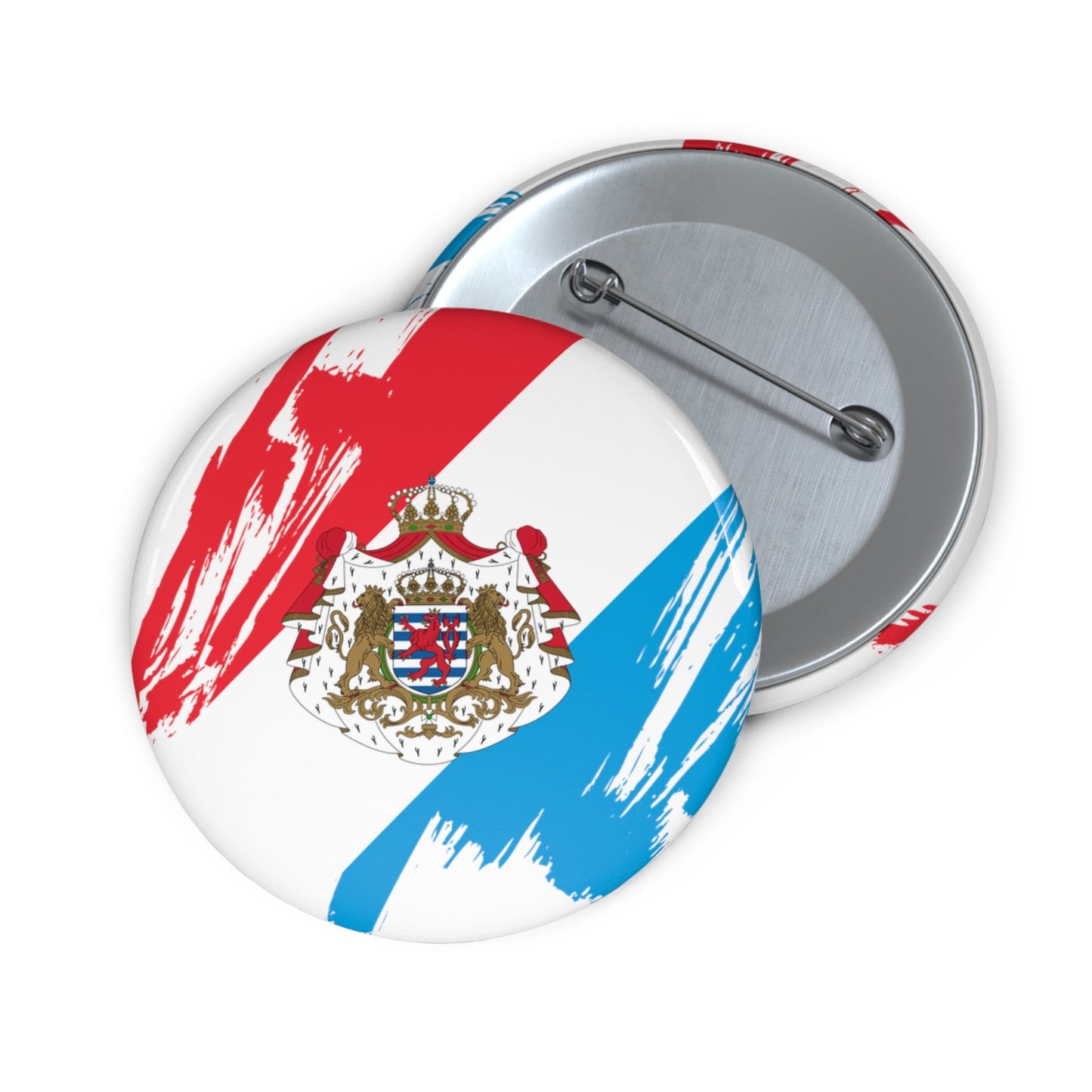 Luxembourg Flag Pin Button - Custom Pinback, Patriotic Campaign Buttons, Personalized Birthday Pins, Collectible Badge, Metal Pin