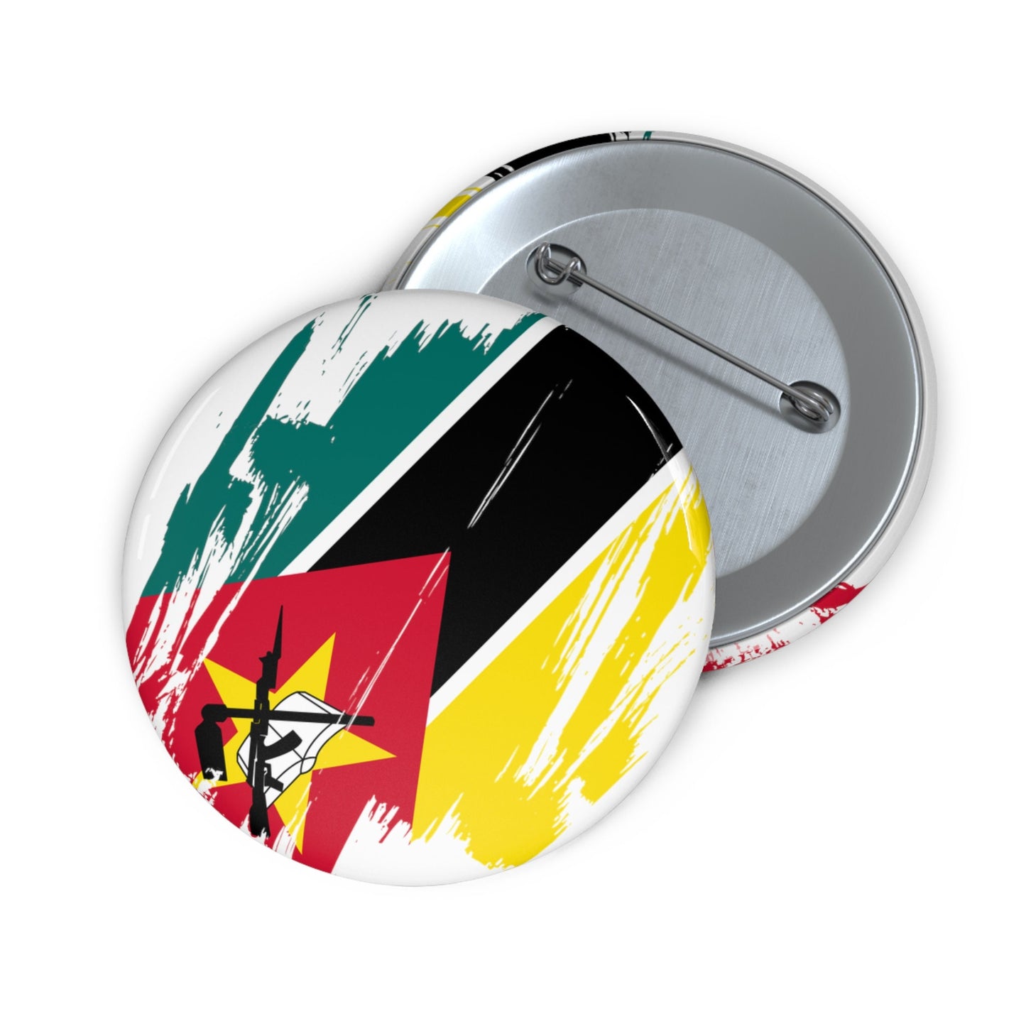 Mozambique Flag Pin Button - Custom Pinback, Patriotic Campaign Buttons, Personalized Birthday Pins, Collectible Badge, Metal Pin