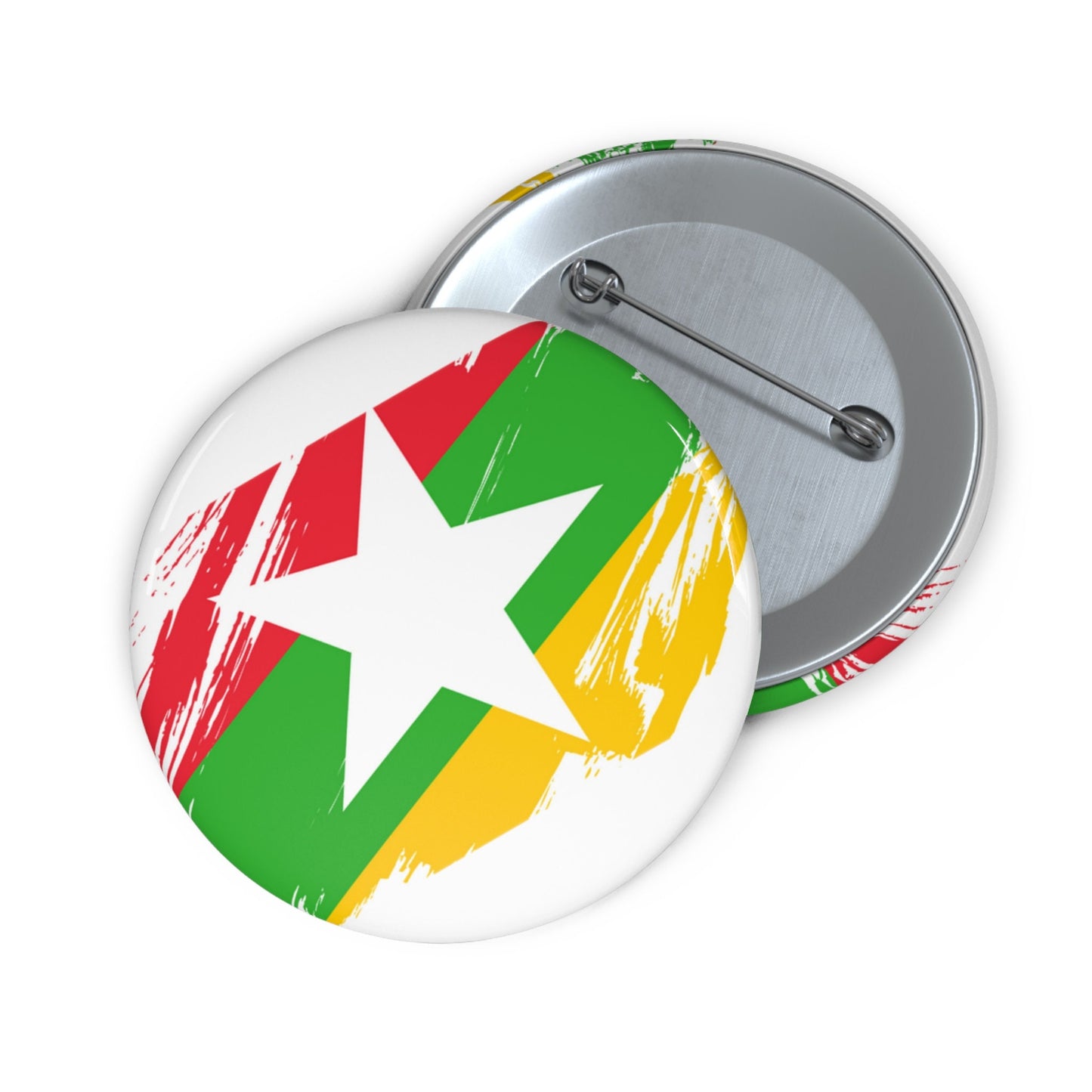Myanmar  Flag Pin Button - Custom Pinback, Patriotic Campaign Buttons, Personalized Birthday Pins, Collectible Badge, Metal Pin
