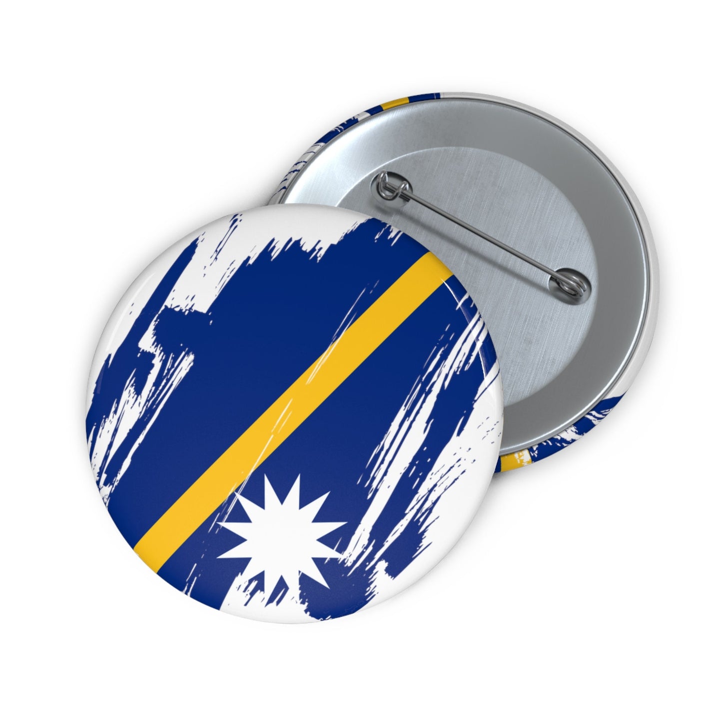 Nauru Flag Pin Button - Custom Pinback, Patriotic Campaign Buttons, Personalized Birthday Pins, Collectible Badge, Metal Pin