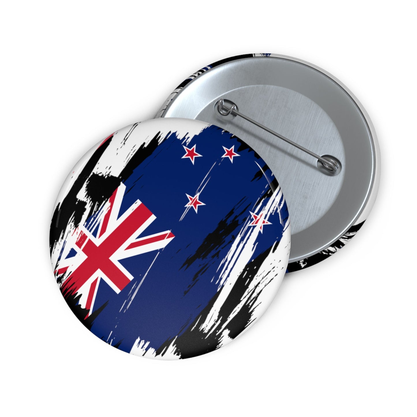 New Zealand Flag Pin Button - Custom Pinback, Patriotic Campaign Buttons, Personalized Birthday Pins, Collectible Badge, Metal Pin