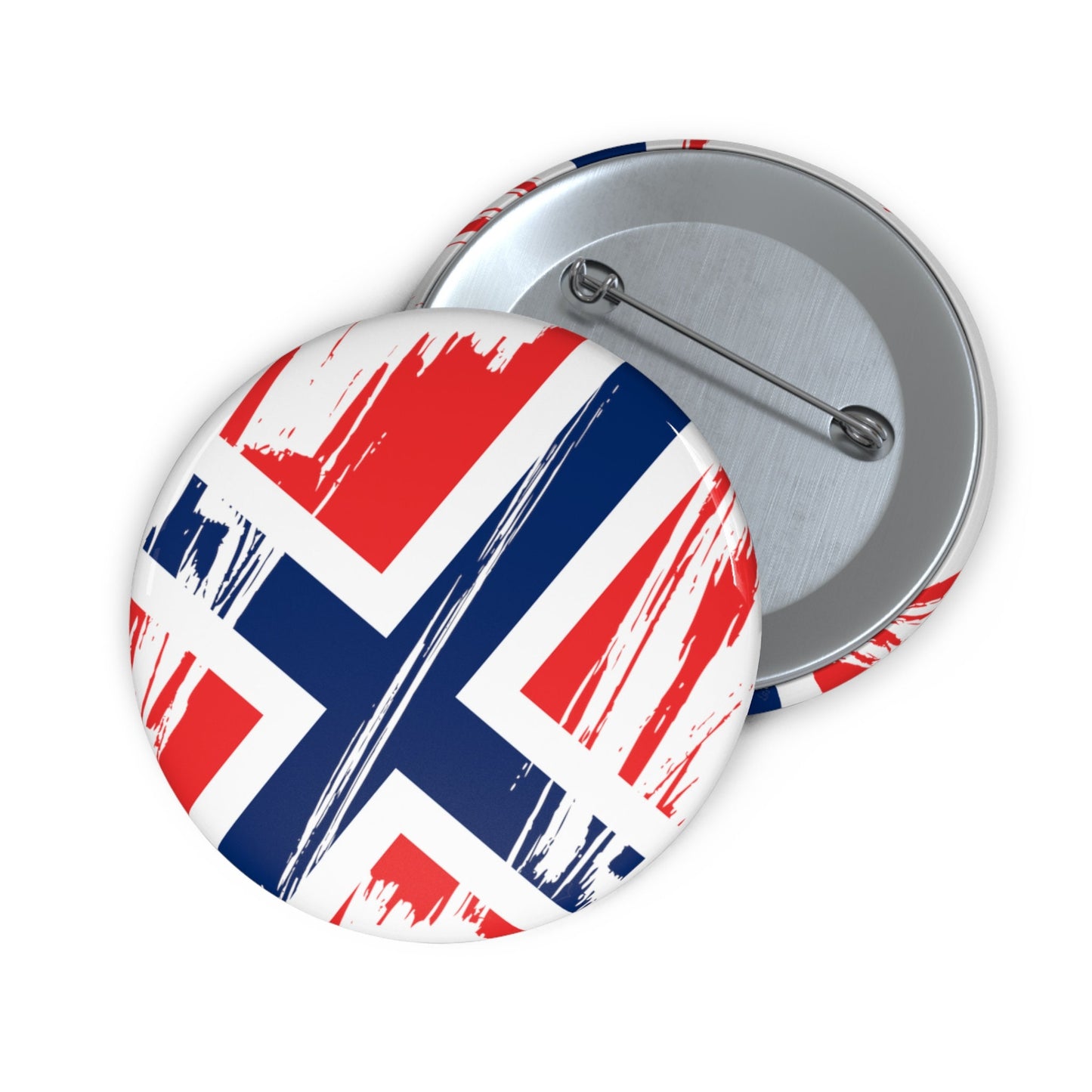 Norway Flag Pin Button - Custom Pinback, Patriotic Campaign Buttons, Personalized Birthday Pins, Collectible Badge, Metal Pin