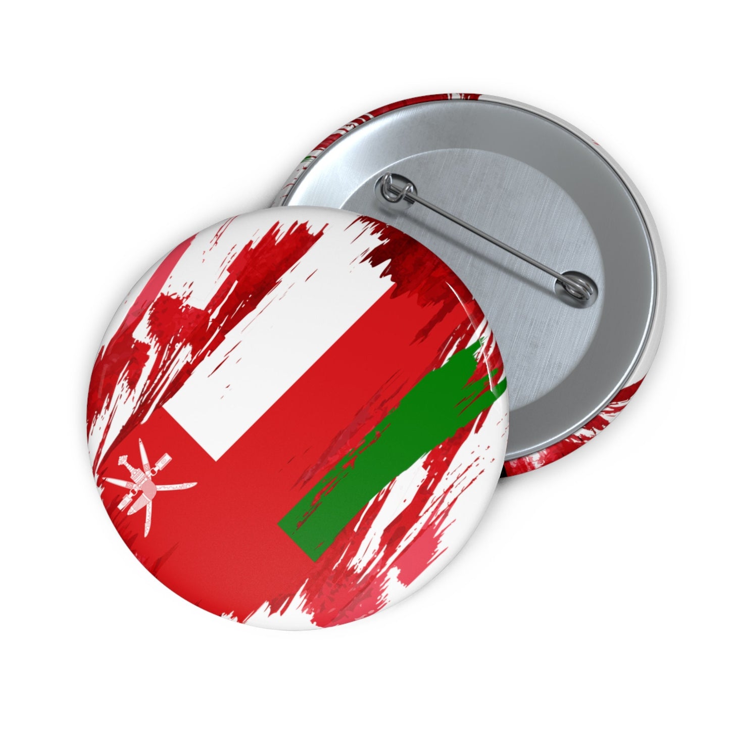 Oman Flag Pin Button - Custom Pinback, Patriotic Campaign Buttons, Personalized Birthday Pins, Collectible Badge, Metal Pin