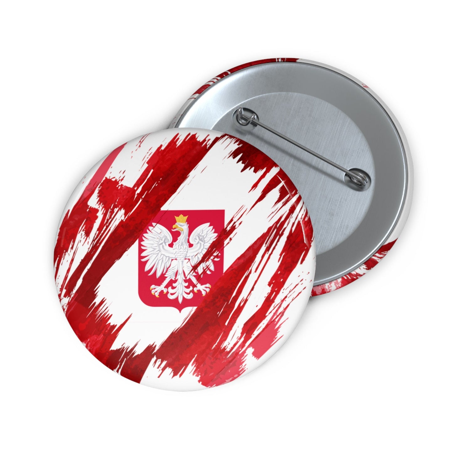 Poland Flag Pin Button - Custom Pinback, Patriotic Campaign Buttons, Personalized Birthday Pins, Collectible Badge, Metal Pin