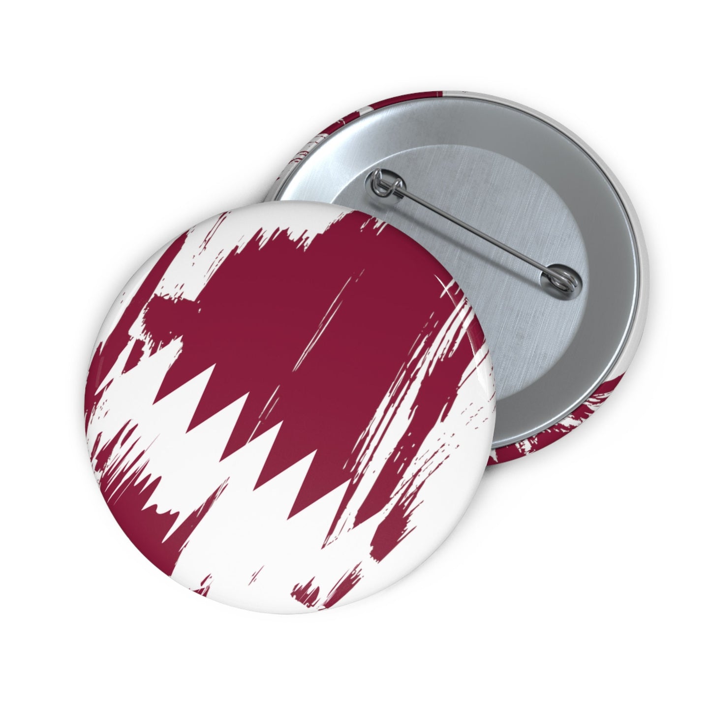 Qatar Flag Pin Button - Custom Pinback, Patriotic Campaign Buttons, Personalized Birthday Pins, Collectible Badge, Metal Pin