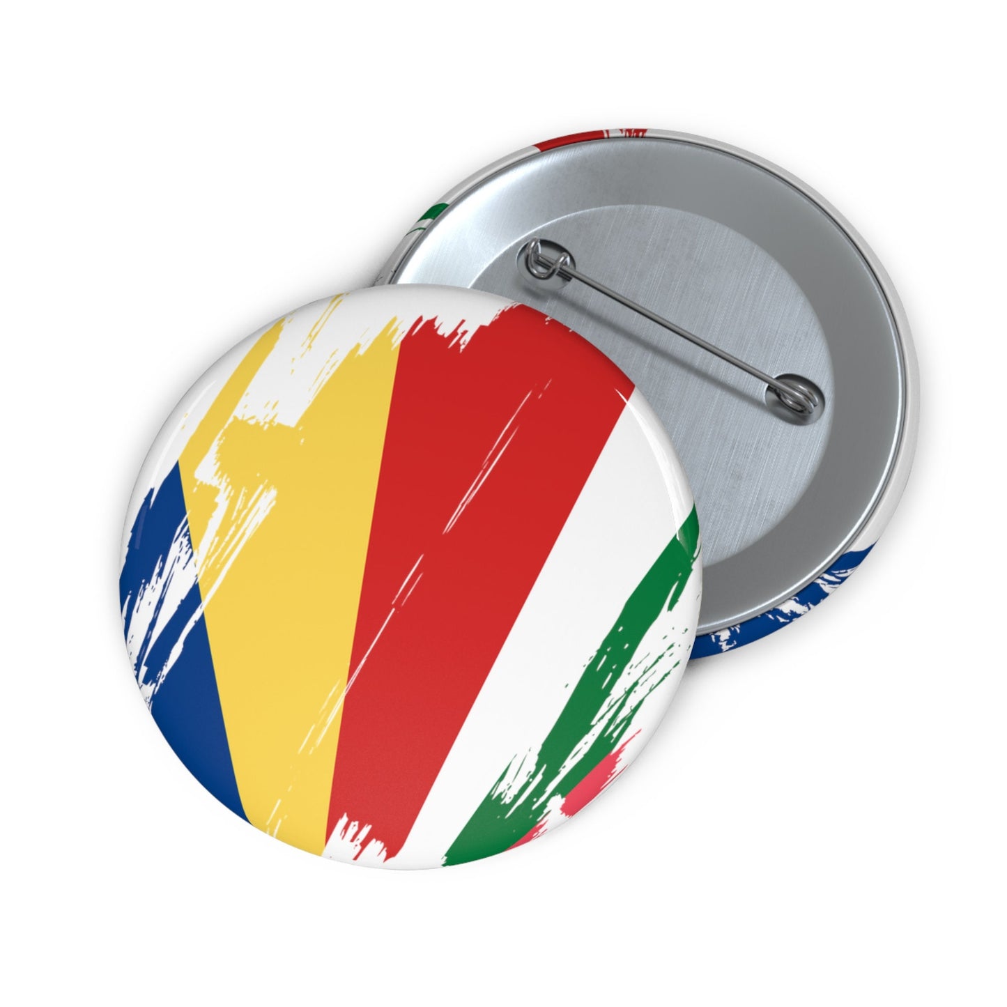 Seychelles Flag Pin Button - Custom Pinback, Patriotic Campaign Buttons, Personalized Birthday Pins, Collectible Badge, Metal Pin