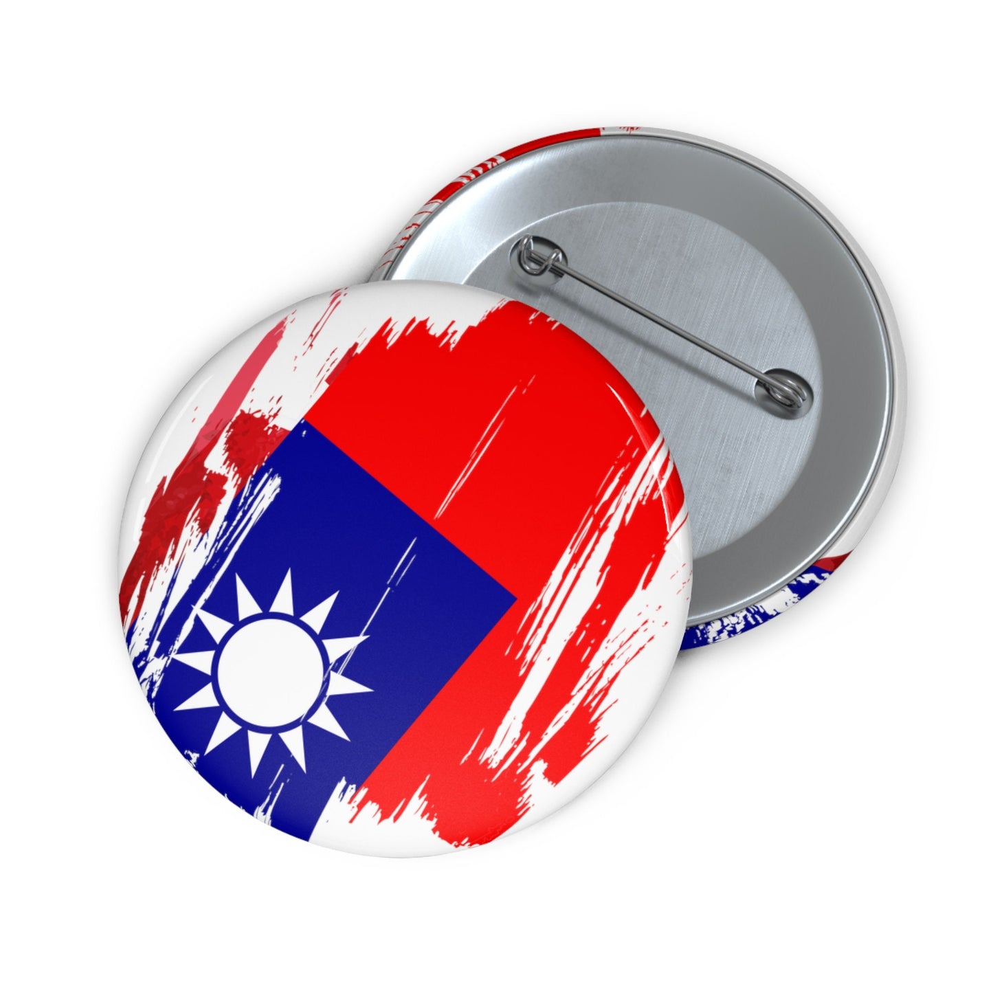 Taiwan Flag Pin Button - Custom Pinback, Patriotic Campaign Buttons, Personalized Birthday Pins, Collectible Badge, Metal Pin