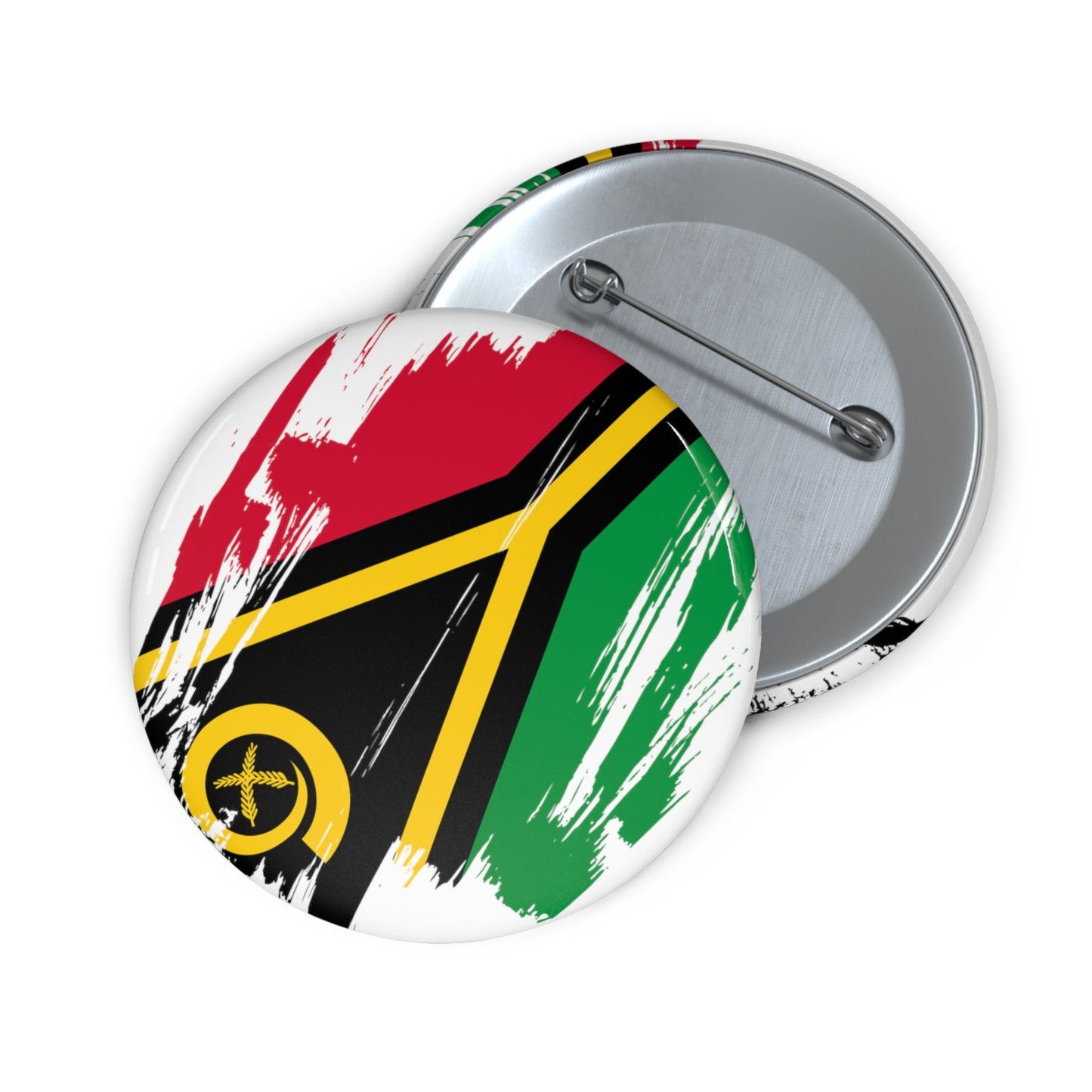 Vanuatu Flag Pin Button - Custom Pinback, Patriotic Campaign Buttons, Personalized Birthday Pins, Collectible Badge, Metal Pin