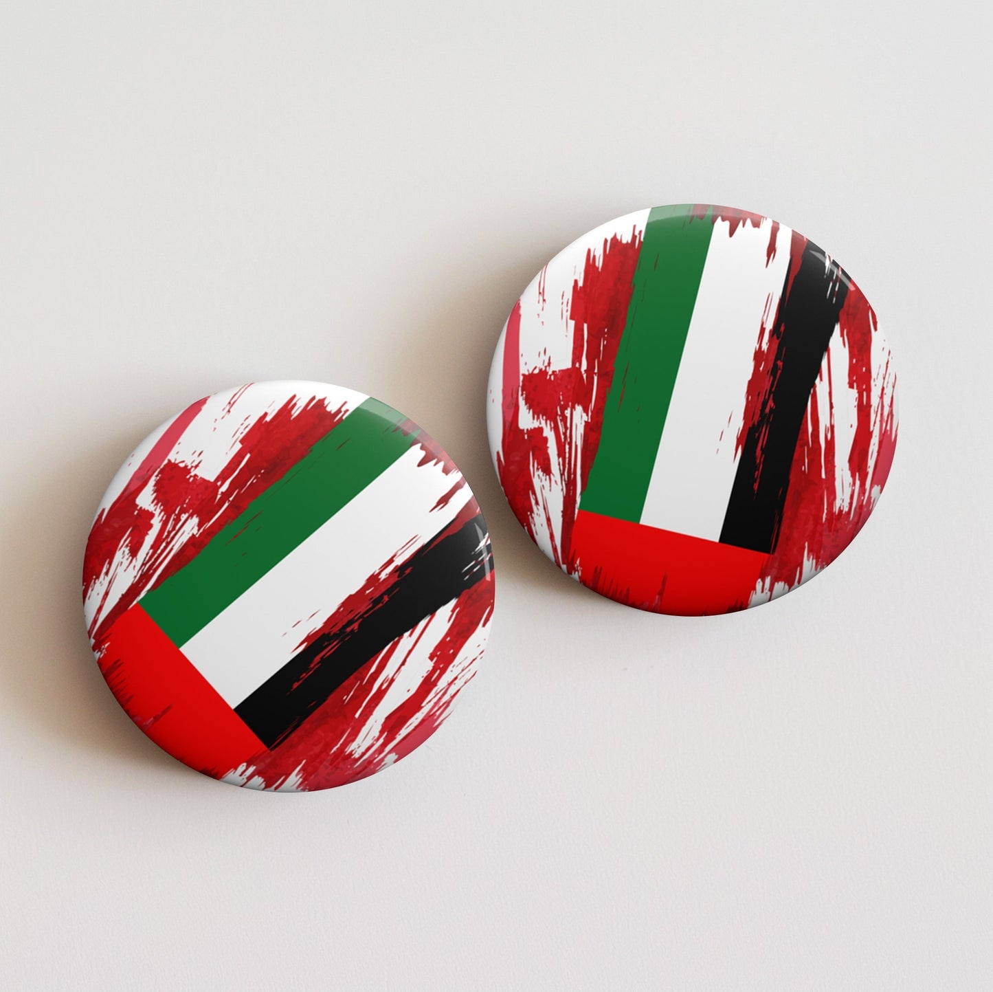 United Arab Emirates Flag Pin Button - Custom Pinback, Patriotic Campaign Buttons, Personalized Birthday Pins, Collectible Badge, Metal Pin