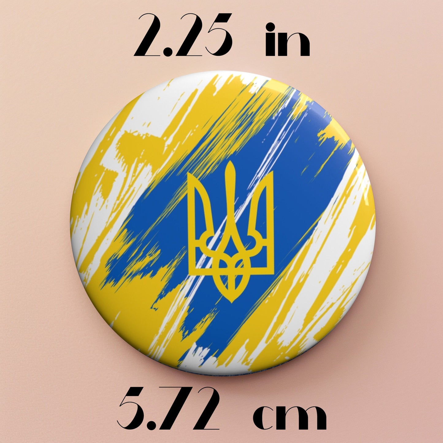 Ukraine Flag Pin Button - Custom Pinback, Patriotic Campaign Buttons, Personalized Birthday Pins, Collectible Badge, Metal Pin