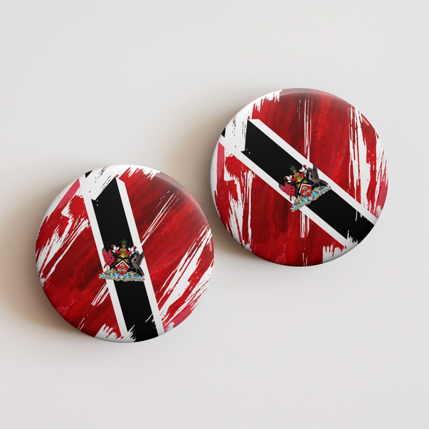 Trinidad and Tobago Flag Pin Button - Custom Pinback, Patriotic Campaign Buttons, Personalized Birthday Pins, Collectible Badge, Metal Pin