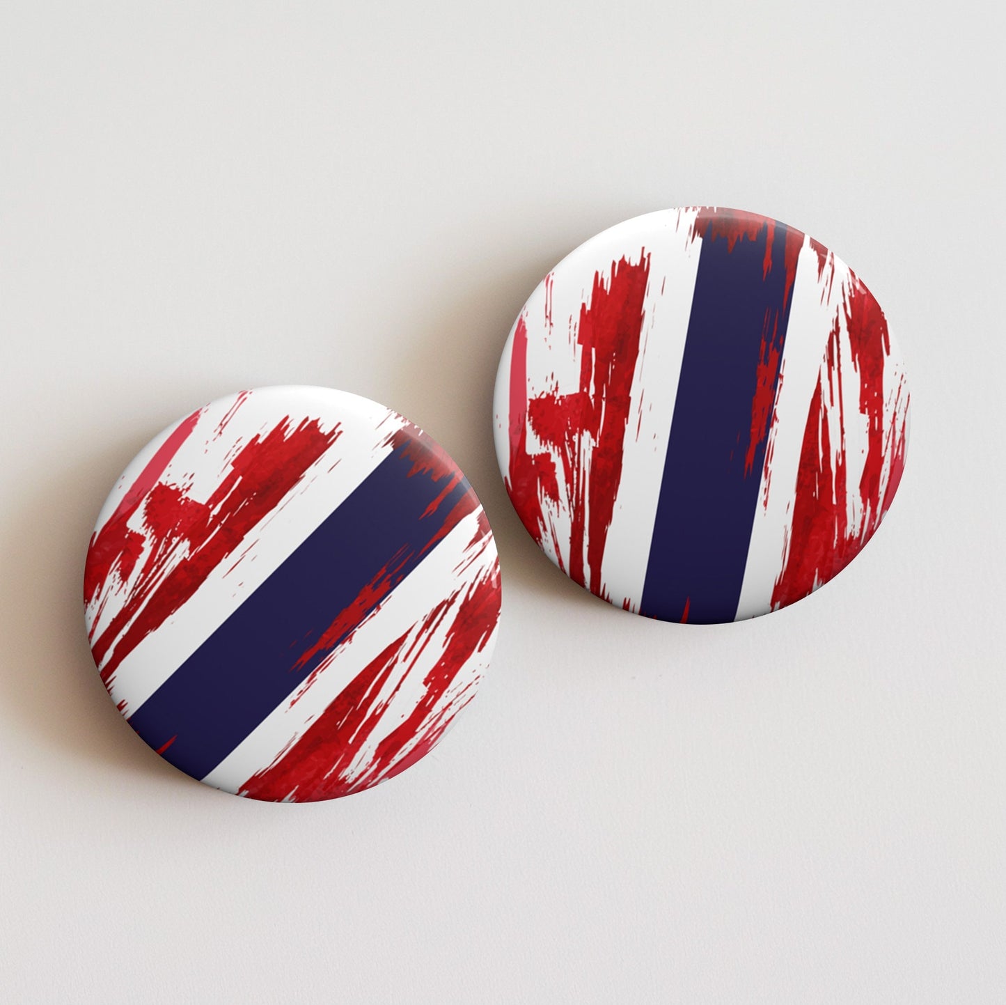 Thailand Flag Pin Button - Custom Pinback, Patriotic Campaign Buttons, Personalized Birthday Pins, Collectible Badge, Metal Pin