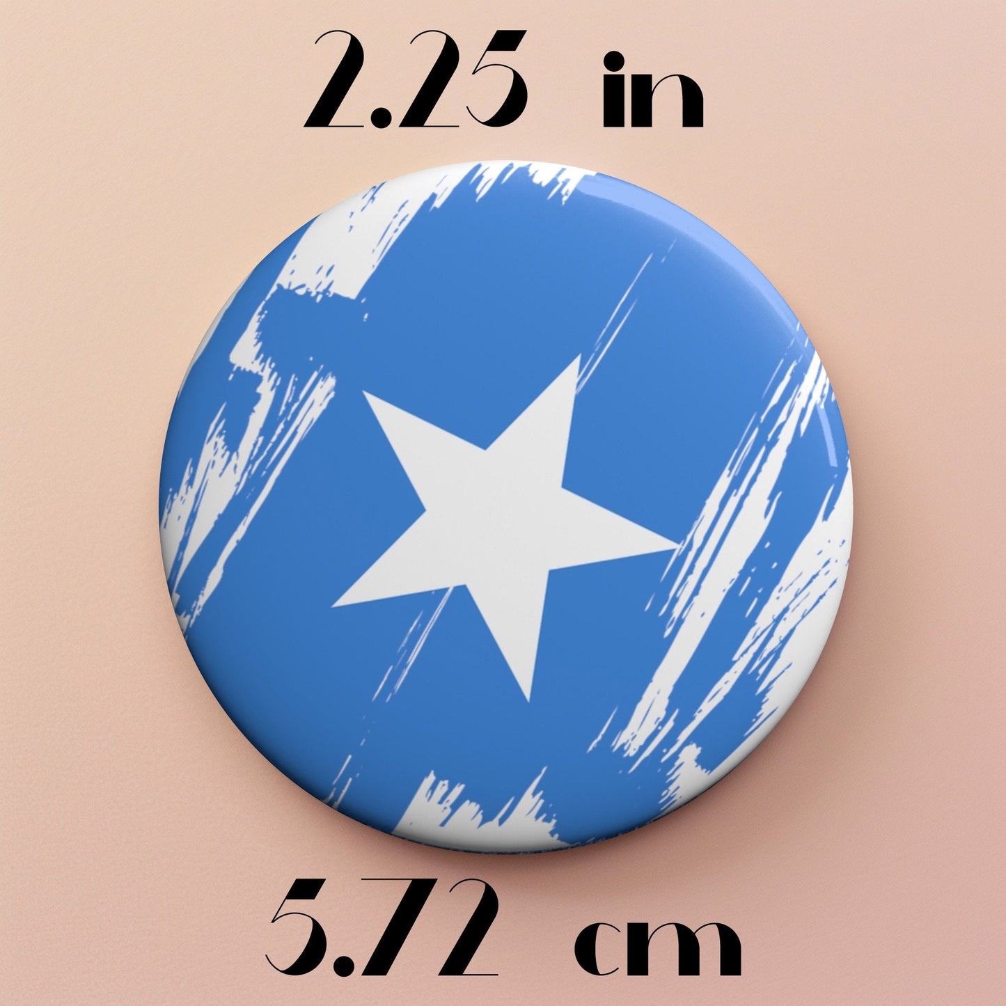 Somalia Flag Pin Button - Custom Pinback, Patriotic Campaign Buttons, Personalized Birthday Pins, Collectible Badge, Metal Pin