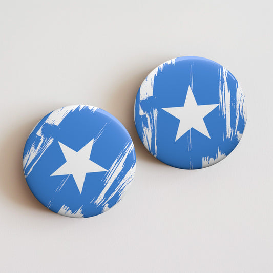 Somalia Flag Pin Button - Custom Pinback, Patriotic Campaign Buttons, Personalized Birthday Pins, Collectible Badge, Metal Pin