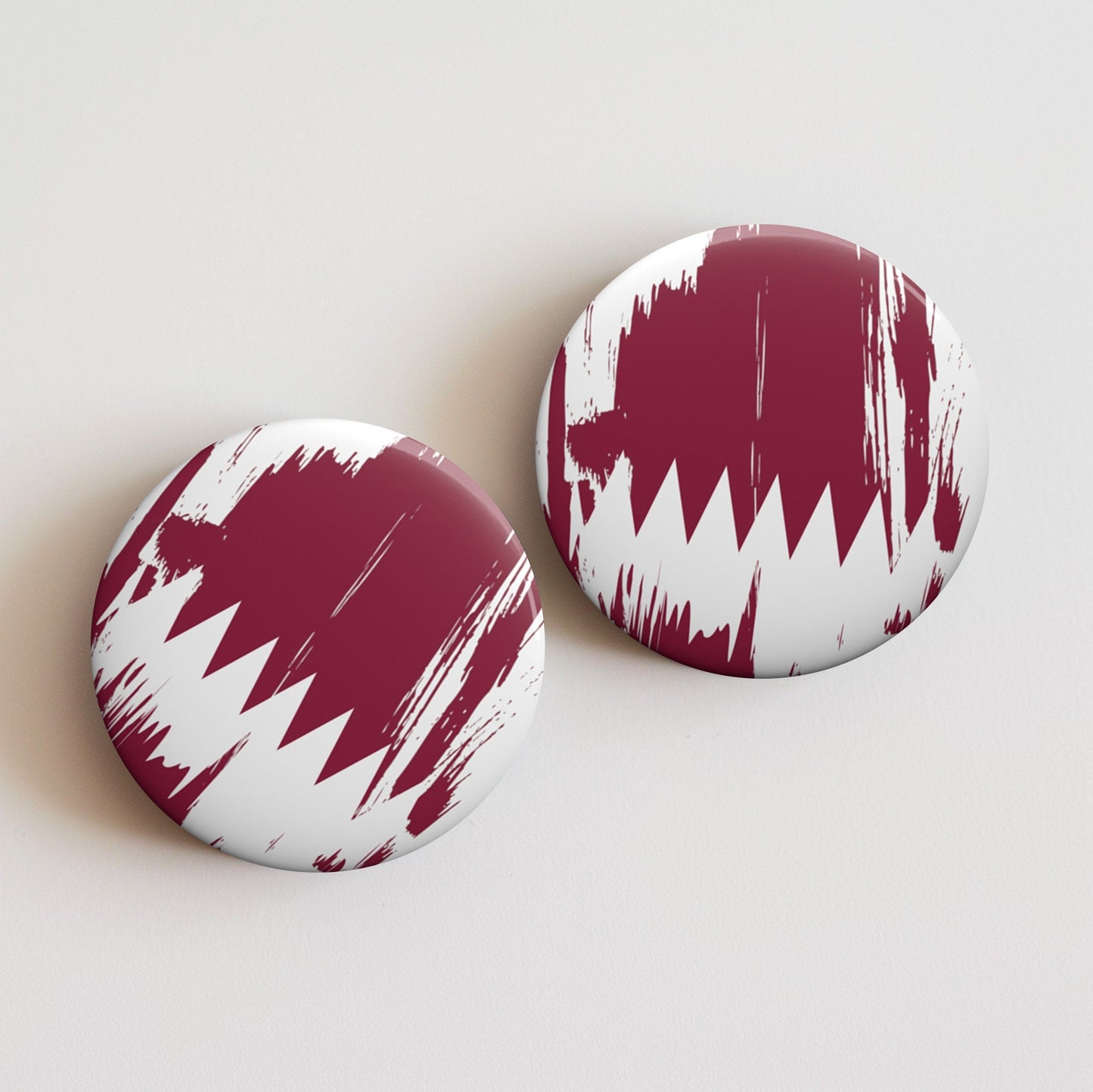 Qatar Flag Pin Button - Custom Pinback, Patriotic Campaign Buttons, Personalized Birthday Pins, Collectible Badge, Metal Pin