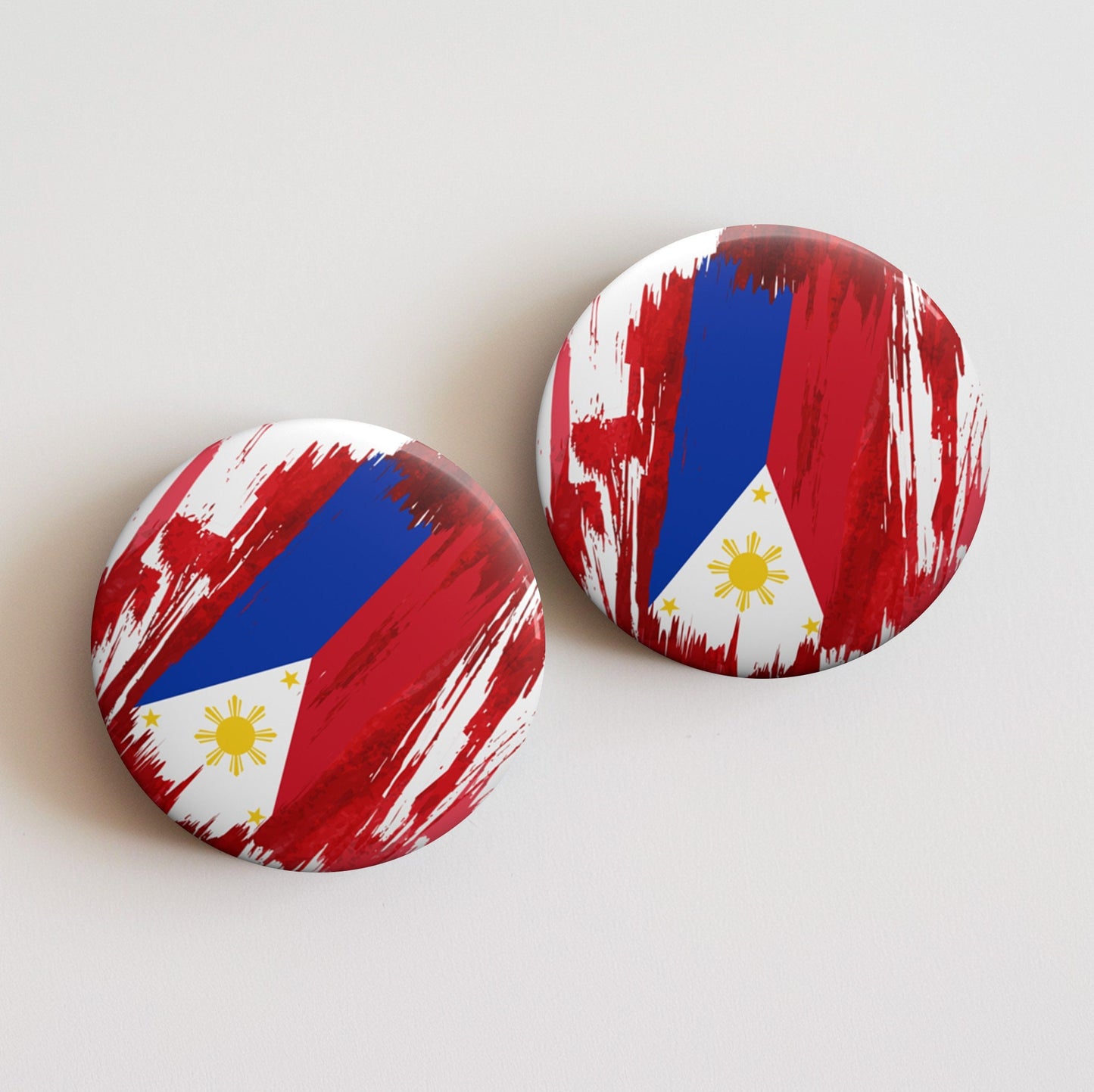 Philippines Flag Pin Button - Custom Pinback, Patriotic Campaign Buttons, Personalized Birthday Pins, Collectible Badge, Metal Pin