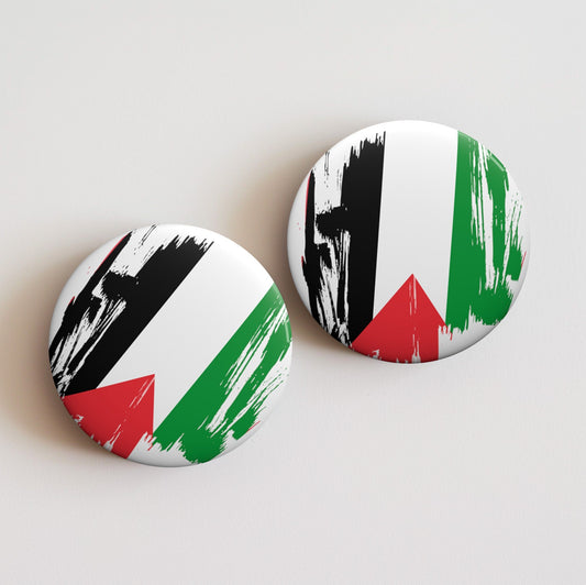 Palestine  Flag Pin Button - Custom Pinback, Patriotic Campaign Buttons, Personalized Birthday Pins, Collectible Badge, Metal Pin