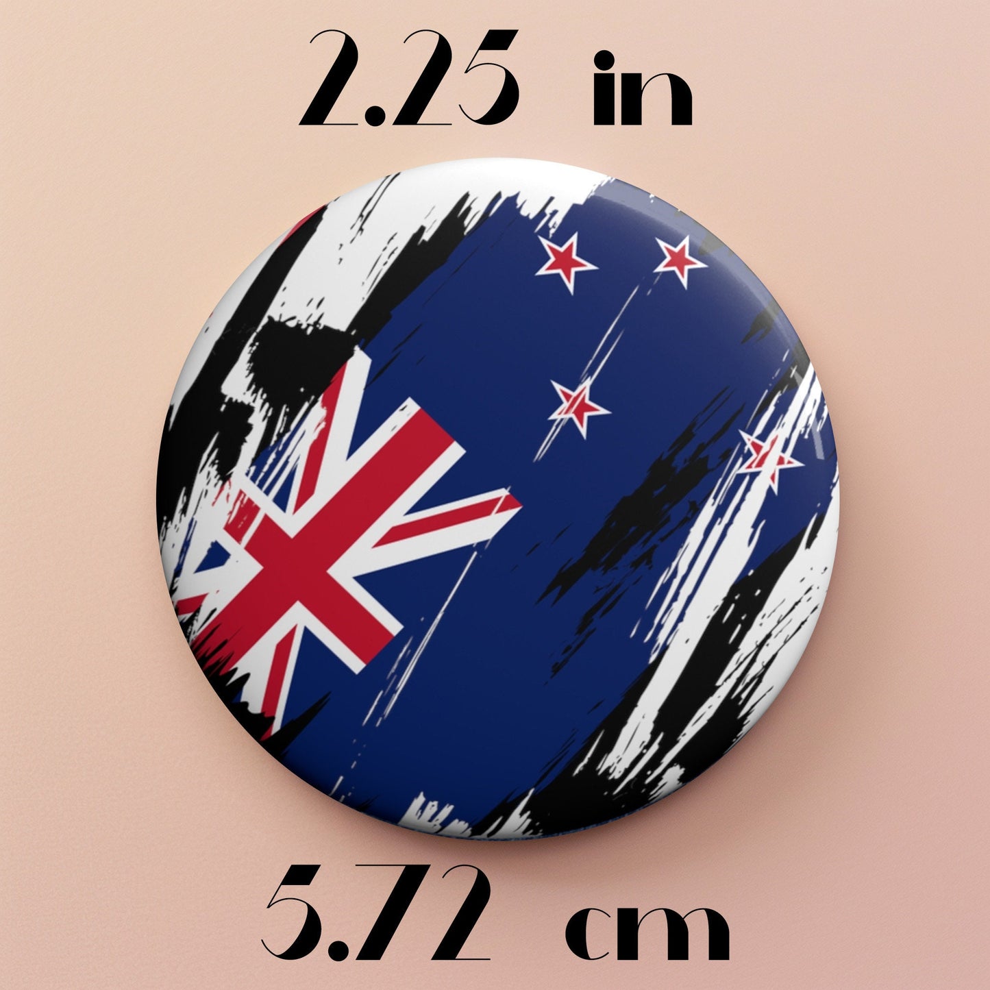 New Zealand Flag Pin Button - Custom Pinback, Patriotic Campaign Buttons, Personalized Birthday Pins, Collectible Badge, Metal Pin