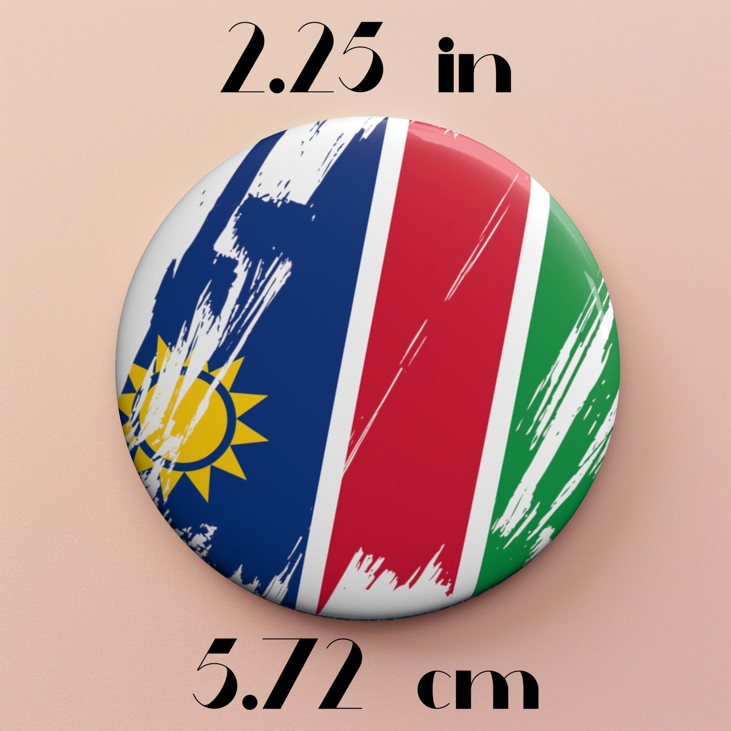 Namibia Flag Pin Button - Custom Pinback, Patriotic Campaign Buttons, Personalized Birthday Pins, Collectible Badge, Metal Pin