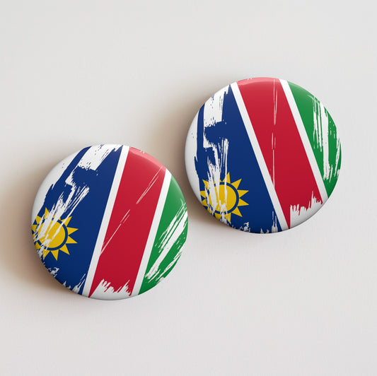 Namibia Flag Pin Button - Custom Pinback, Patriotic Campaign Buttons, Personalized Birthday Pins, Collectible Badge, Metal Pin