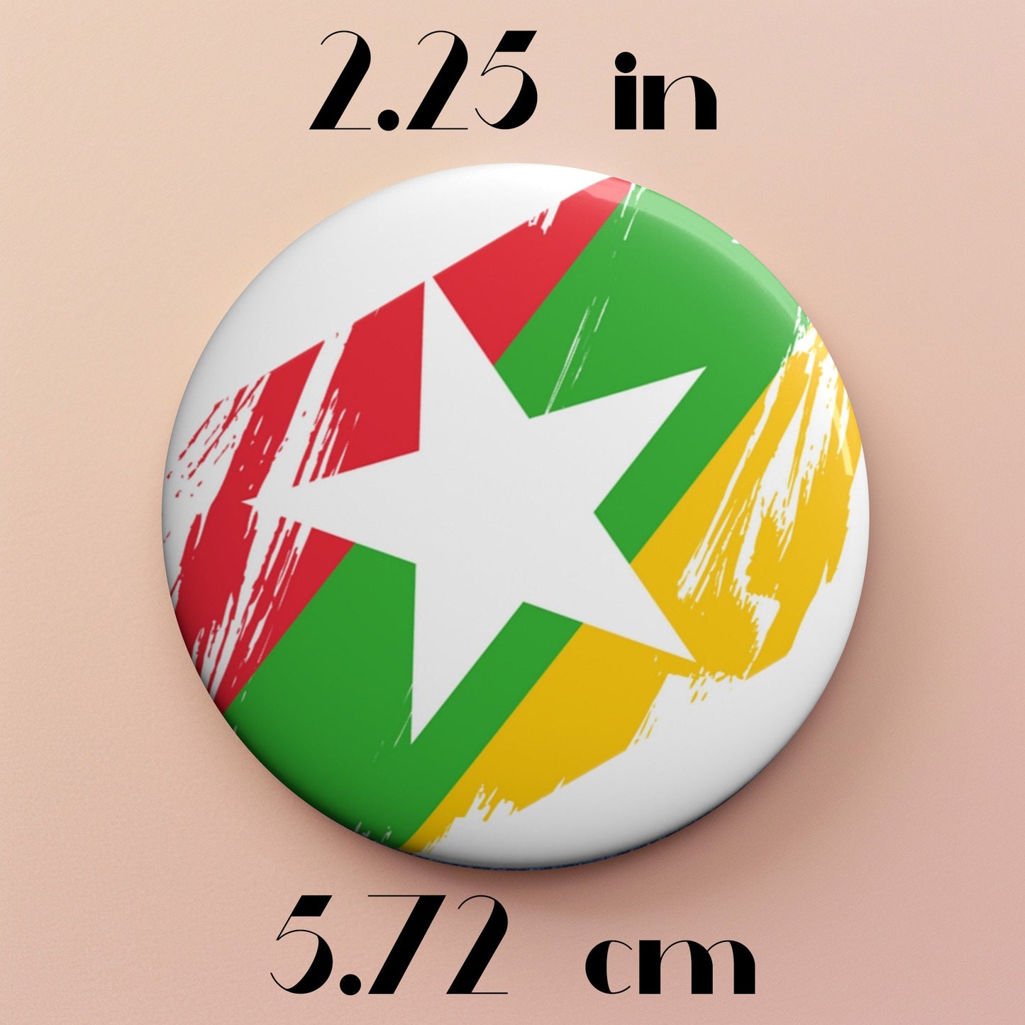 Myanmar  Flag Pin Button - Custom Pinback, Patriotic Campaign Buttons, Personalized Birthday Pins, Collectible Badge, Metal Pin