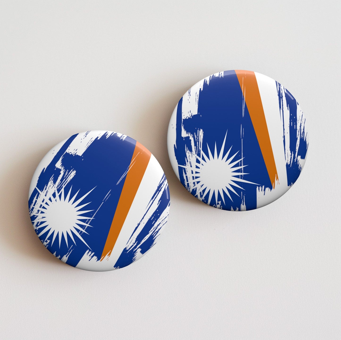 Marshall Islands Flag Pin Button - Custom Pinback, Patriotic Campaign Buttons, Personalized Birthday Pins, Collectible Badge, Metal Pin