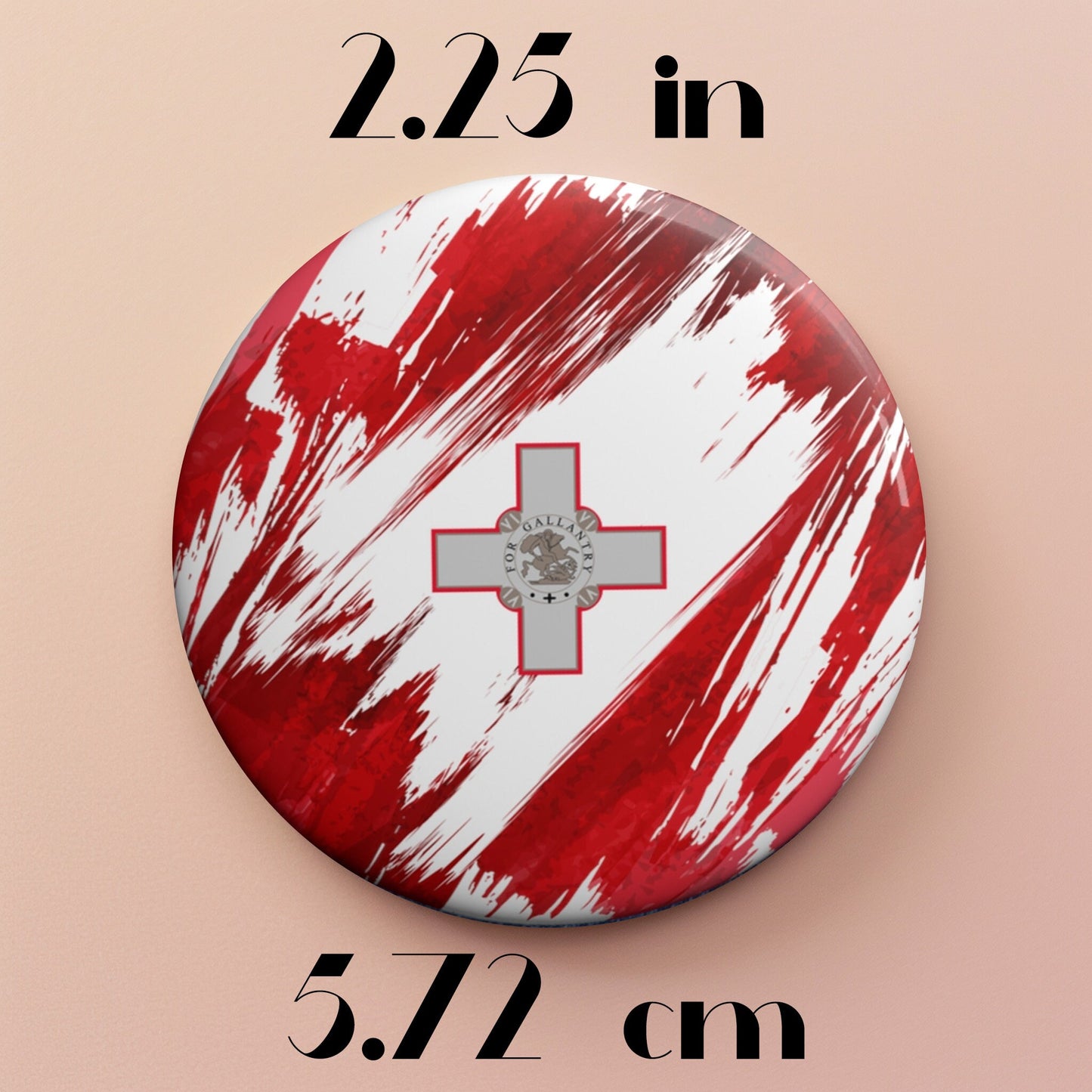 Malta Flag Pin Button - Custom Pinback, Patriotic Campaign Buttons, Personalized Birthday Pins, Collectible Badge, Metal Pin