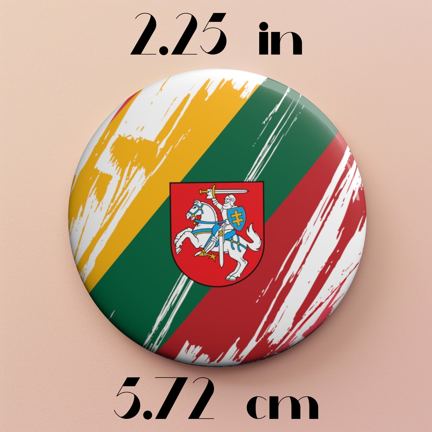 Lithuania Flag Pin Button - Custom Pinback, Patriotic Campaign Buttons, Personalized Birthday Pins, Collectible Badge, Metal Pin
