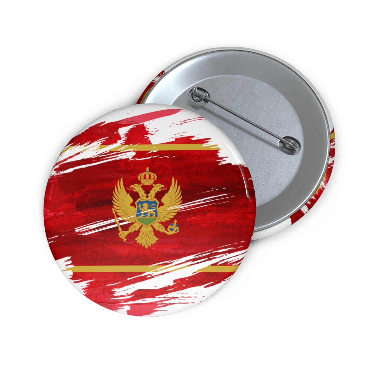 Montenegro Flag Pin Button - Custom Pinback, Patriotic Campaign Buttons, Personalized Birthday Pins, Collectible Badge, Metal Pin