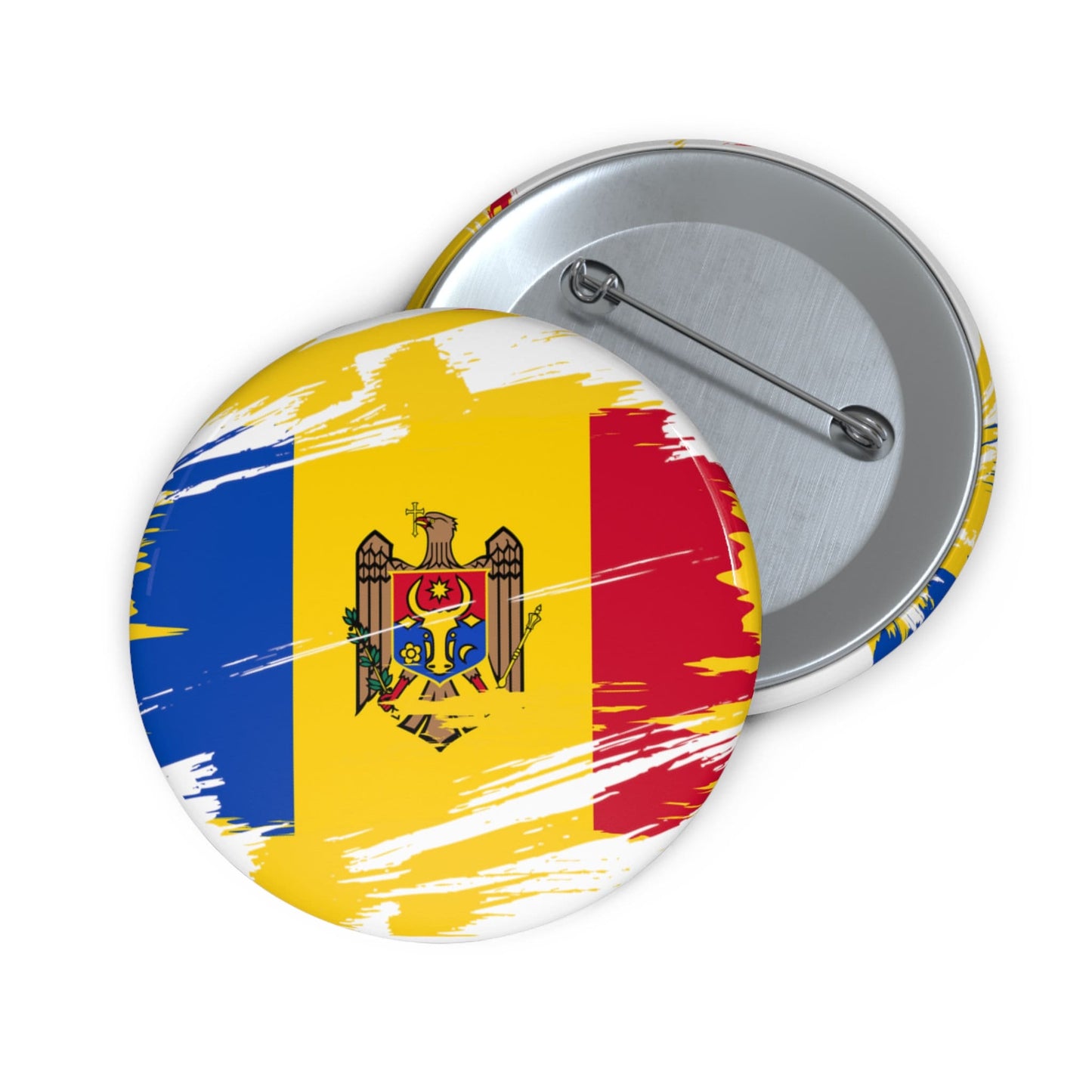 Moldova Flag Pin Button - Custom Pinback, Patriotic Campaign Buttons, Personalized Birthday Pins, Collectible Badge, Metal Pin