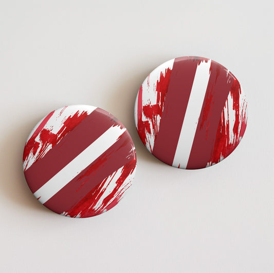 Latvia Flag Pin Button - Custom Pinback, Patriotic Campaign Buttons, Personalized Birthday Pins, Collectible Badge, Metal Pin