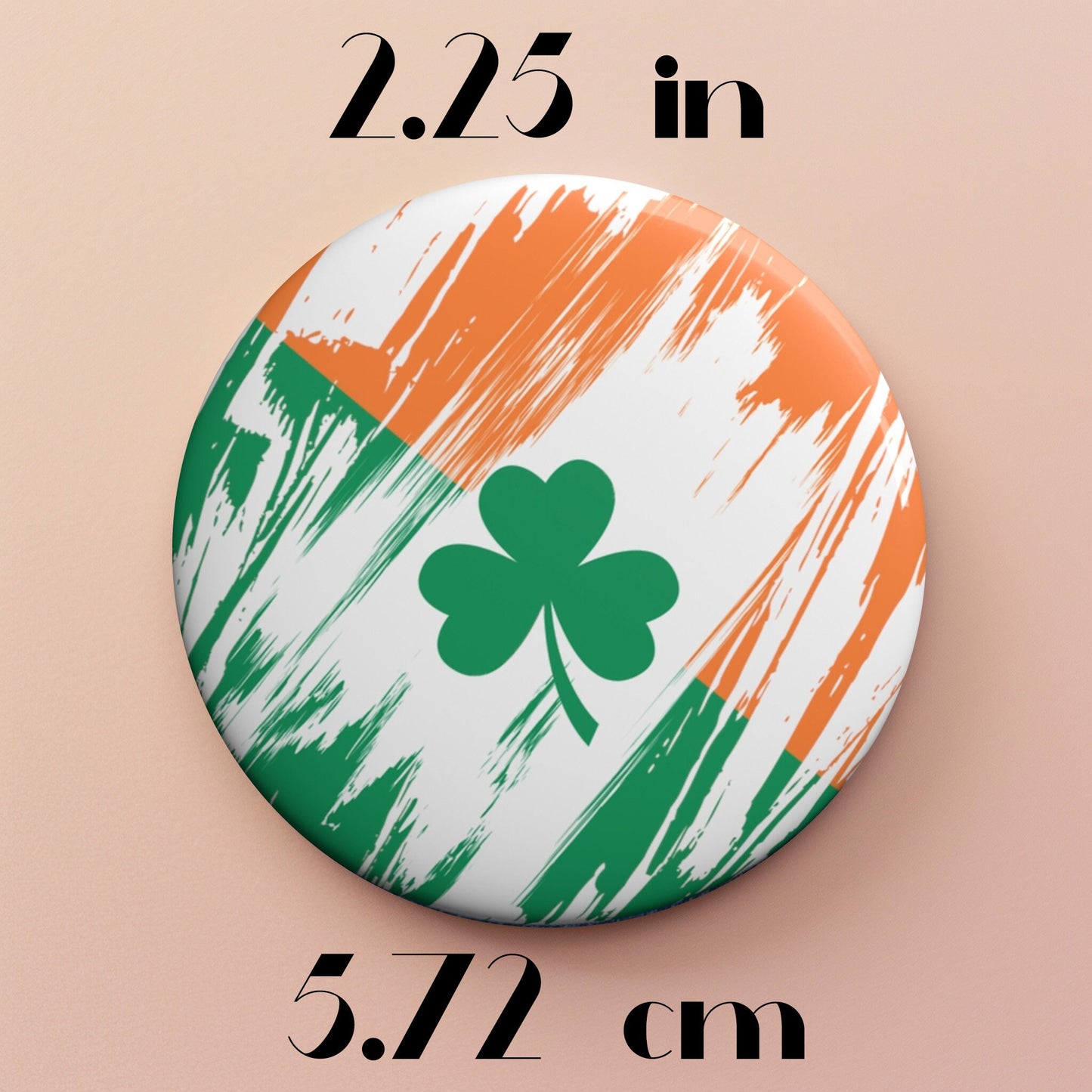 Ireland Flag Pin Button - Custom Pinback, Patriotic Campaign Buttons, Personalized Birthday Pins, Collectible Badge, Metal Pin