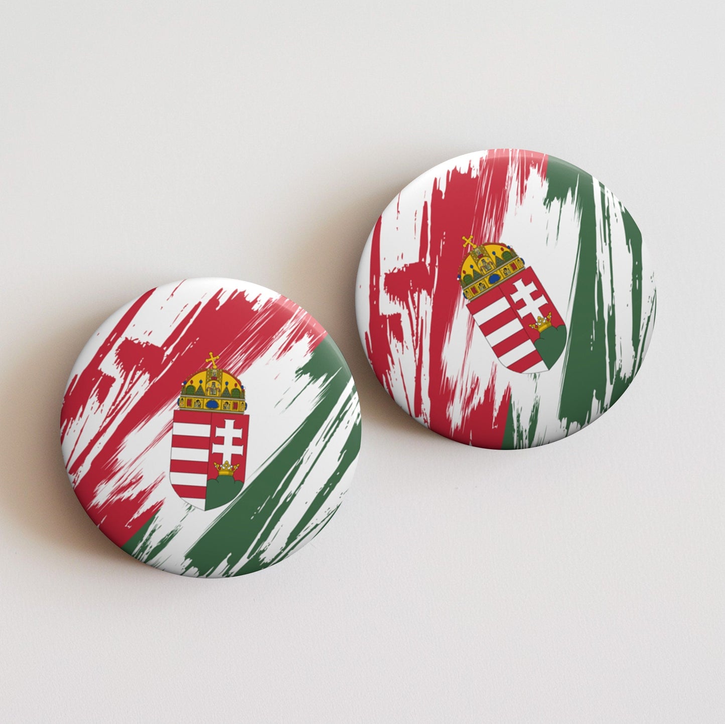 Hungary Flag Pin Button - Custom Pinback, Patriotic Campaign Buttons, Personalized Birthday Pins, Collectible Badge, Metal Pin