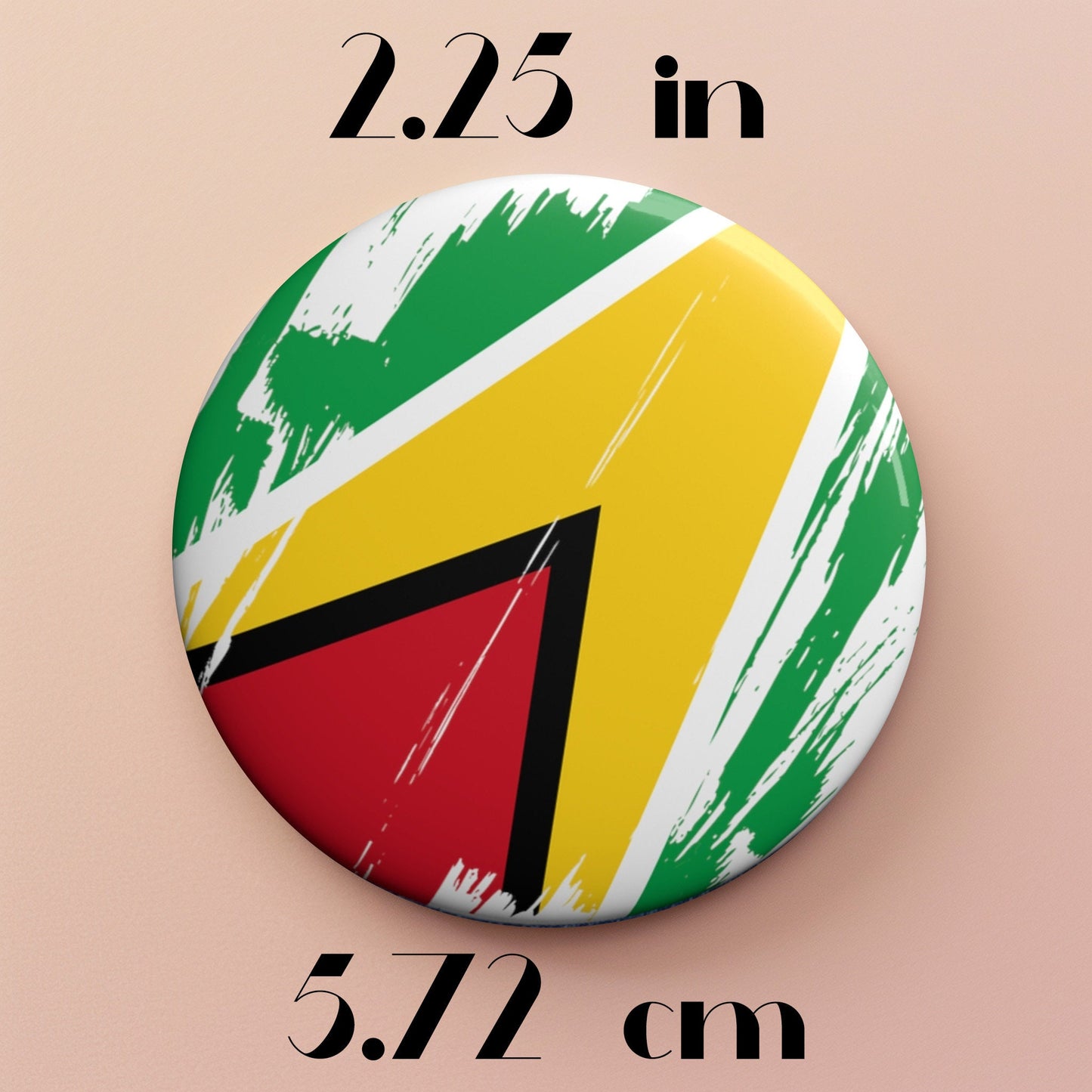 Guyana Flag Pin Button - Custom Pinback, Patriotic Campaign Buttons, Personalized Birthday Pins, Collectible Badge, Metal Pin