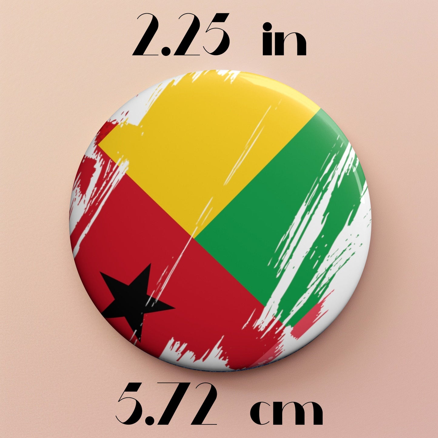 Guinea Flag Pin Button - Custom Pinback, Patriotic Campaign Buttons, Personalized Birthday Pins, Collectible Badge, Metal Pin