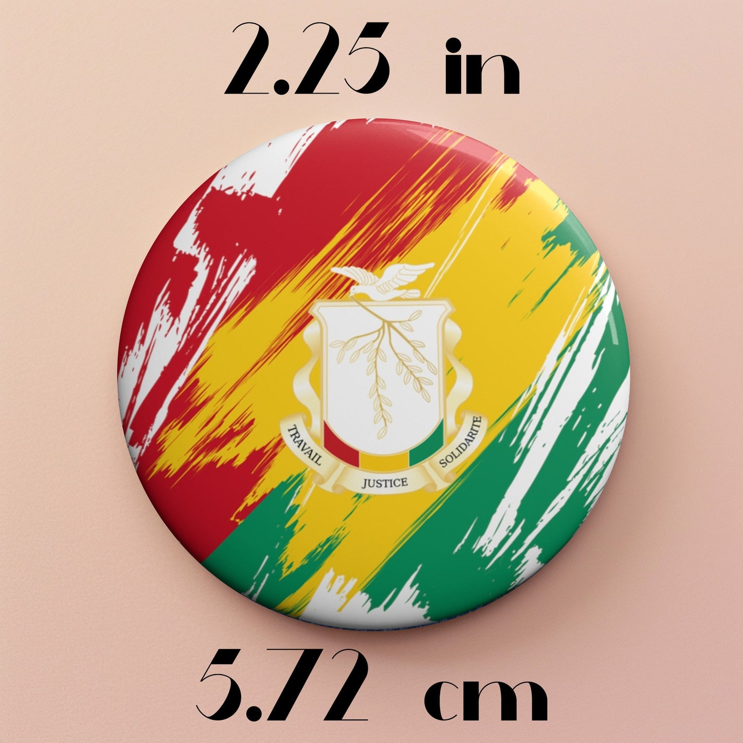 Guinea-Bissau Flag Pin Button - Custom Pinback, Patriotic Campaign Buttons, Personalized Birthday Pins, Collectible Badge, Metal Pin