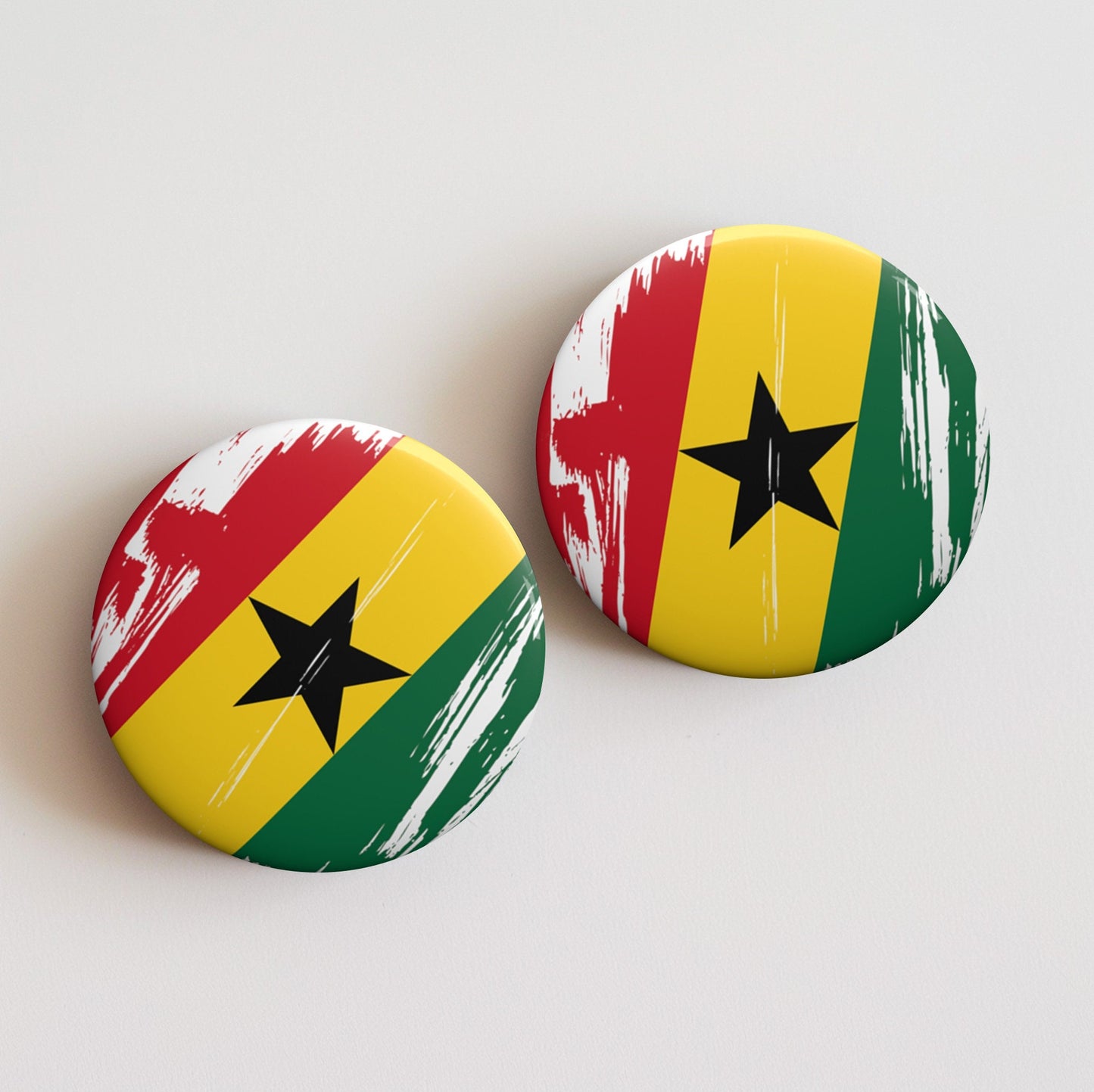 Ghana Flag Pin Button - Custom Pinback, Patriotic Campaign Buttons, Personalized Birthday Pins, Collectible Badge, Metal Pin