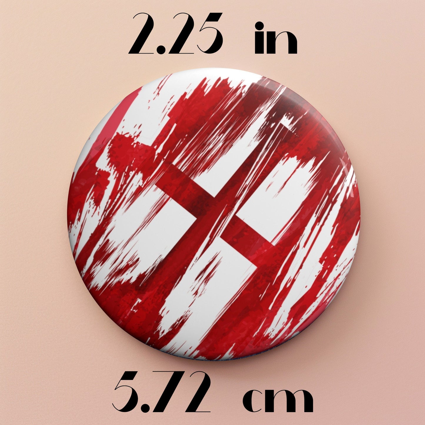 England Flag Pin Button - Custom Pinback, Patriotic Campaign Buttons, Personalized Birthday Pins, Collectible Badge, Metal Pin