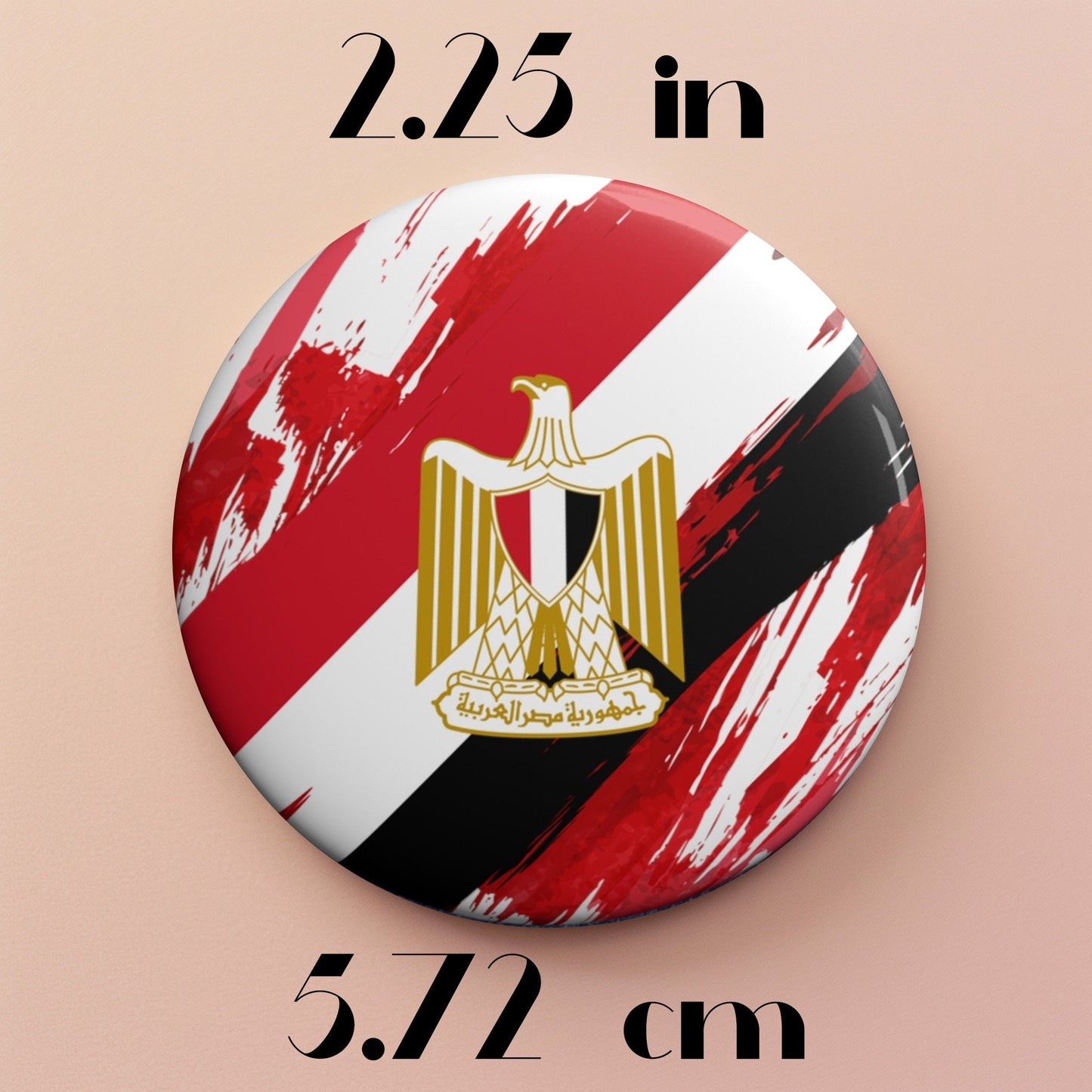 Egypt Flag Pin Button - Custom Pinback, Patriotic Campaign Buttons, Personalized Birthday Pins, Collectible Badge, Metal Pin