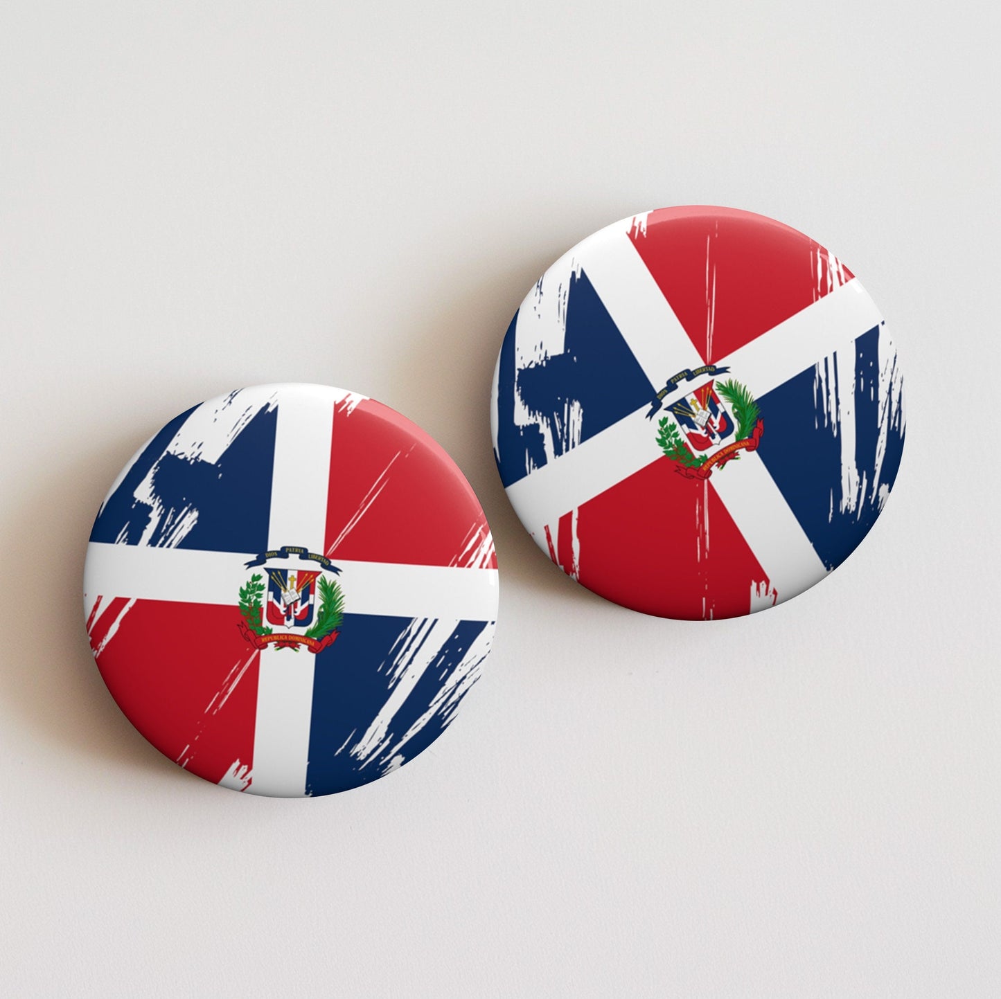 Dominican Republic Flag Pin Button - Custom Pinback, Patriotic Campaign Buttons, Personalized Birthday Pins, Collectible Badge, Metal Pin