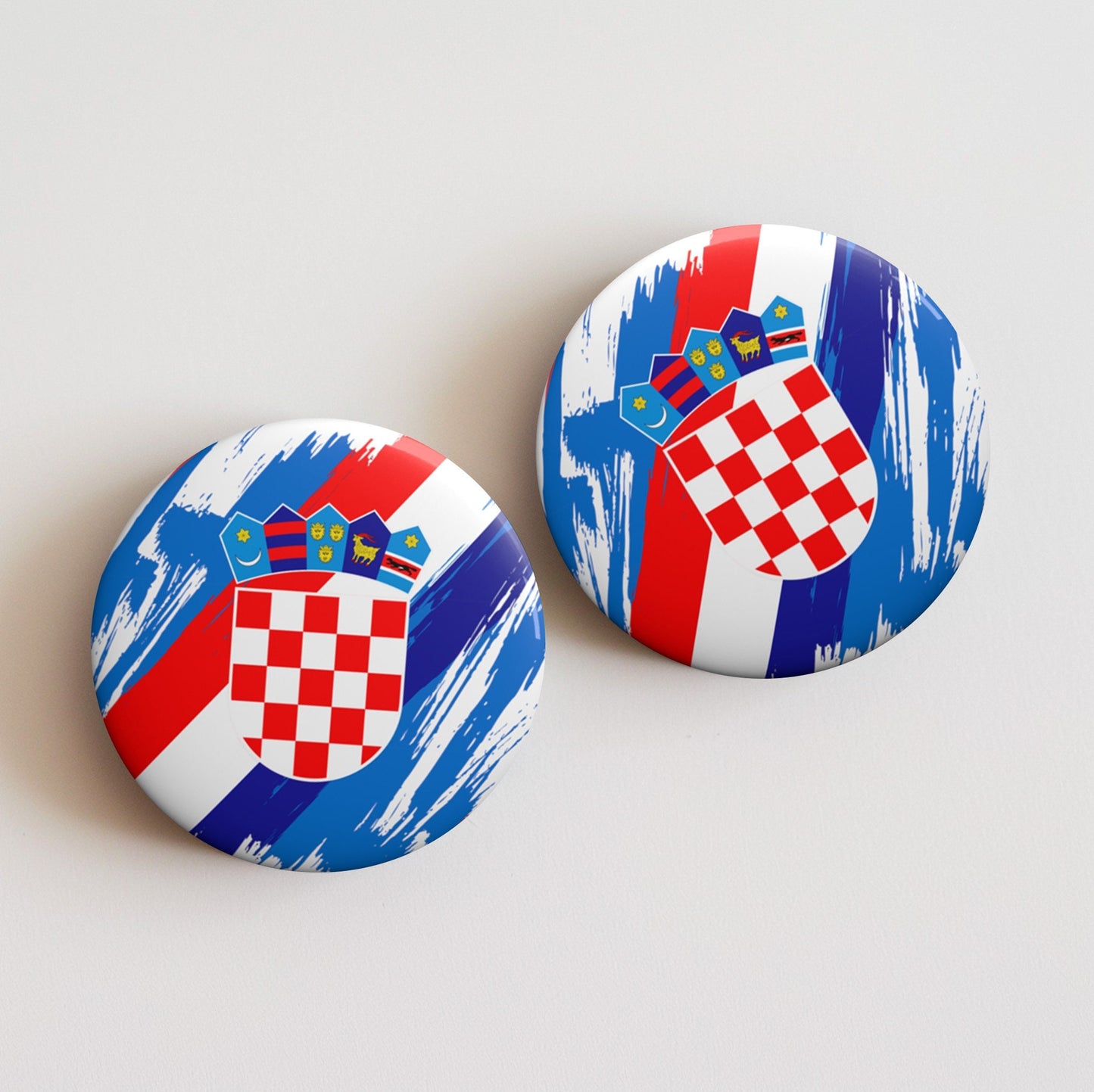 Croatia Flag Pin Button - Custom Pinback, Patriotic Campaign Buttons, Personalized Birthday Pins, Collectible Badge, Metal Pin