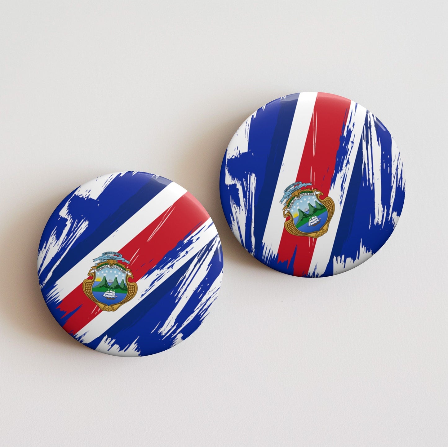 Costa Rica Flag Pin Button - Custom Pinback, Patriotic Campaign Buttons, Personalized Birthday Pins, Collectible Badge, Metal Pin