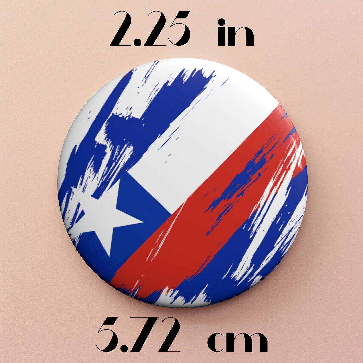 Chile Flag Pin Button - Custom Pinback, Patriotic Campaign Buttons, Personalized Birthday Pins, Collectible Badge, Metal Pin