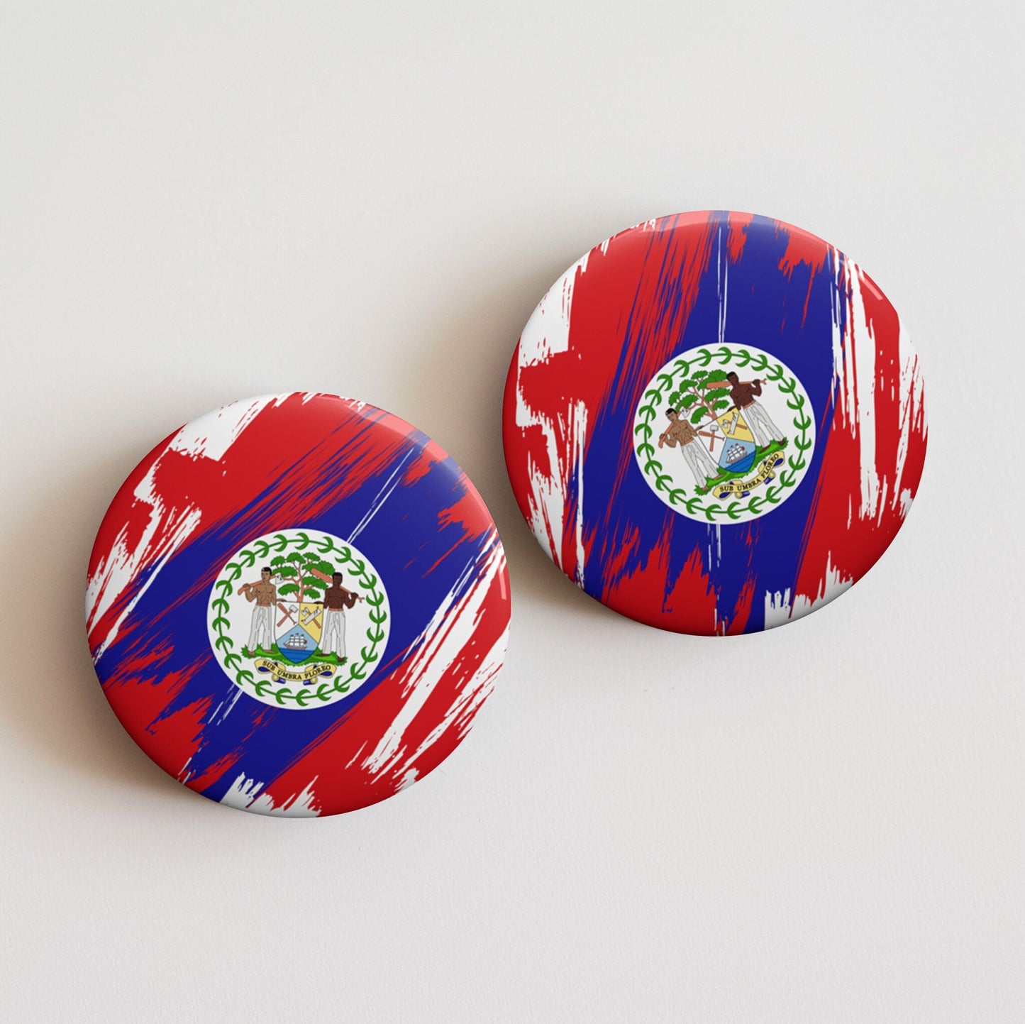 Belize Flag Pin Button - Custom Pinback, Patriotic Campaign Buttons, Personalized Birthday Pins, Collectible Badge, Metal Pin