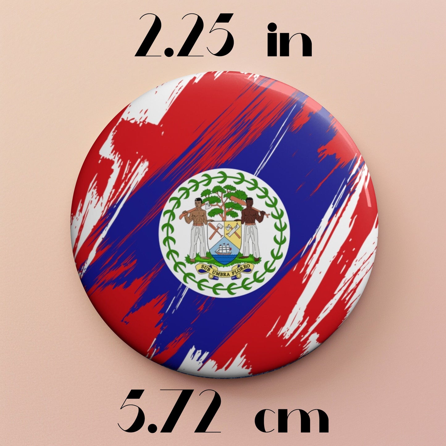 Belize Flag Pin Button - Custom Pinback, Patriotic Campaign Buttons, Personalized Birthday Pins, Collectible Badge, Metal Pin