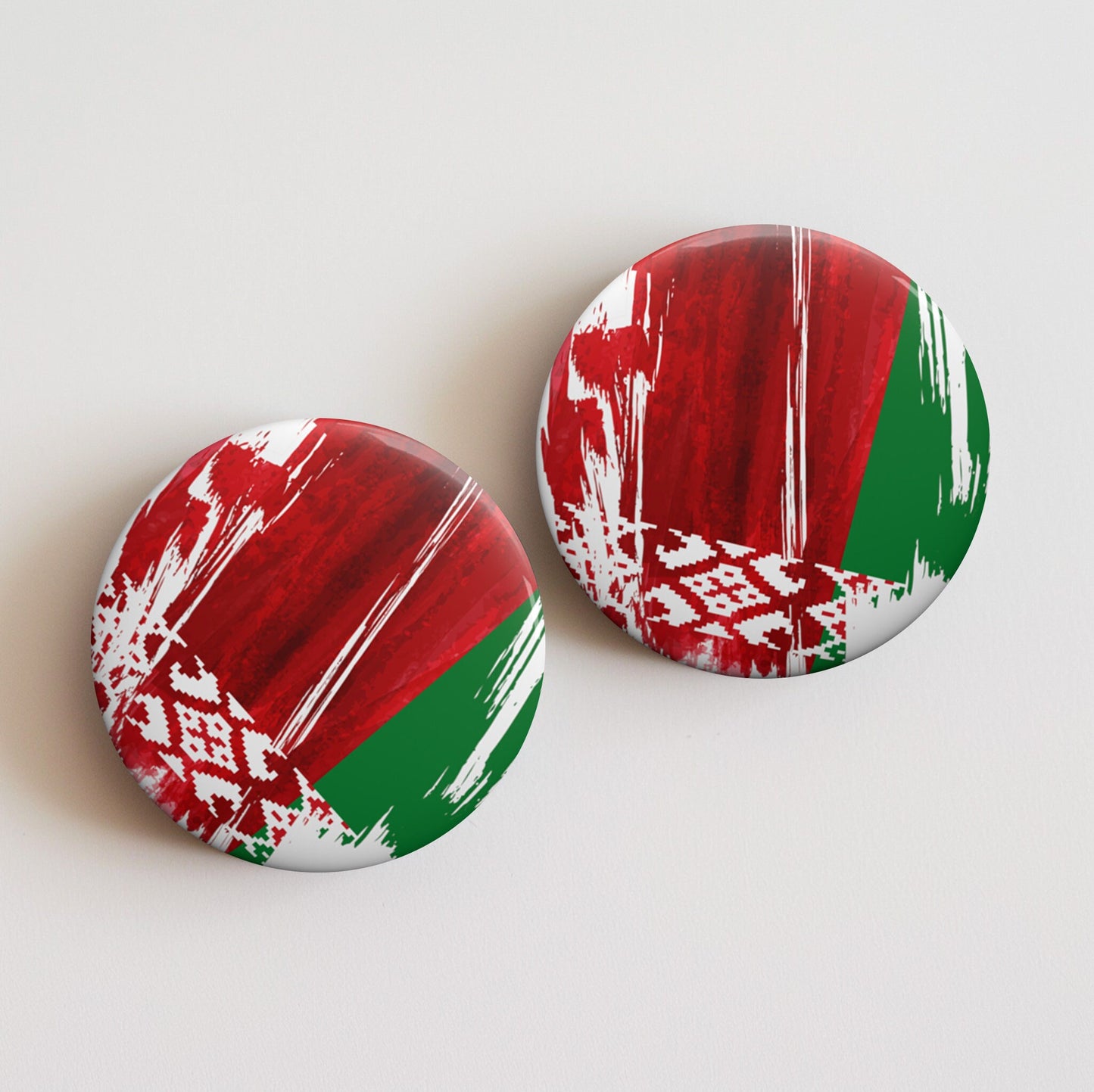 Belarus Flag Pin Button - Custom Pinback, Patriotic Campaign Buttons, Personalized Birthday Pins, Collectible Badge, Metal Pin